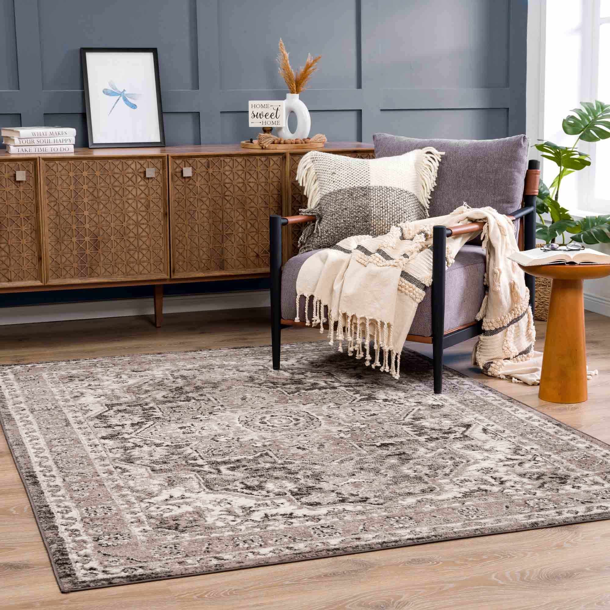 Albie Charcoal & Beige Area Rug - Clearance - Image 3
