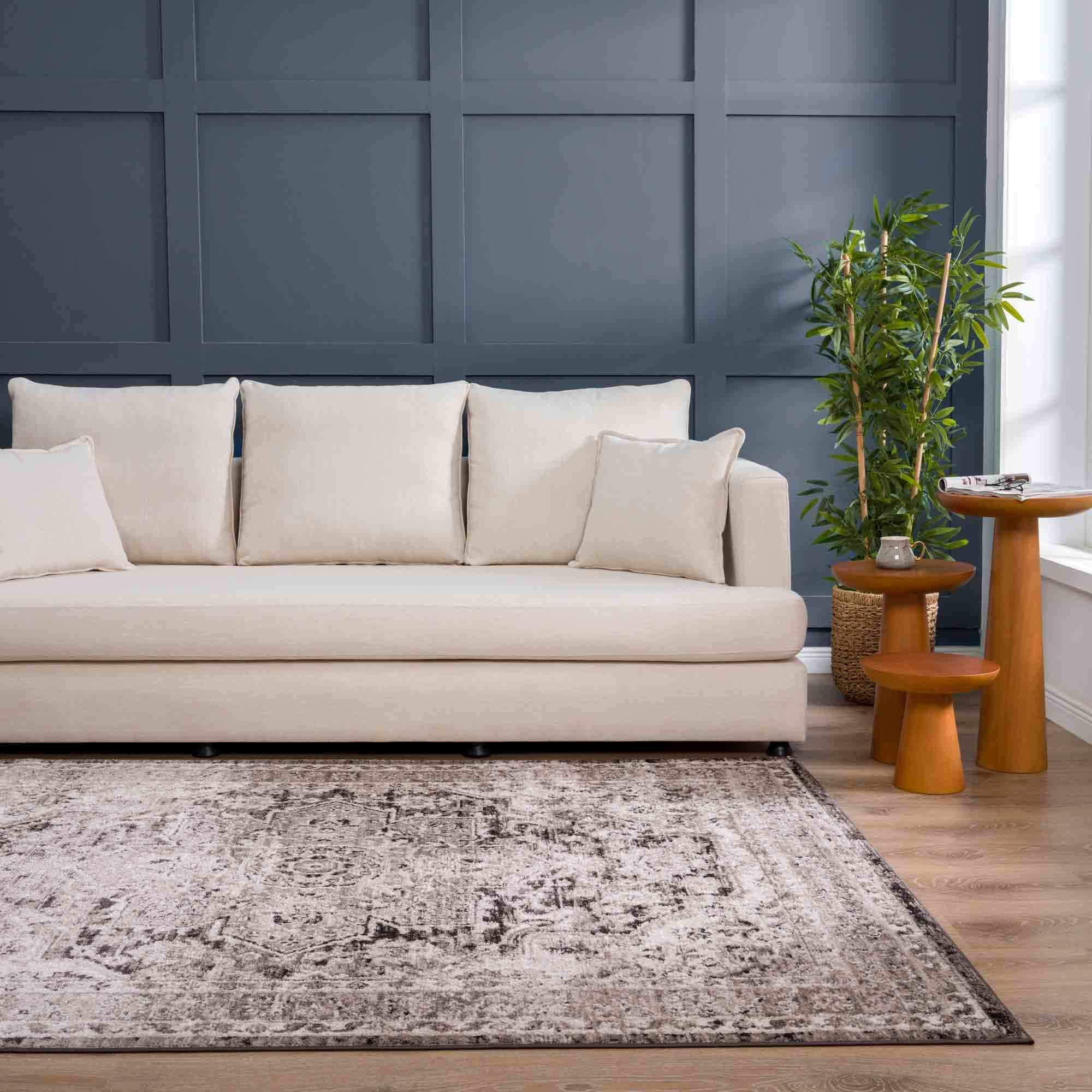 Albie Charcoal & Beige Area Rug - Clearance - Image 4