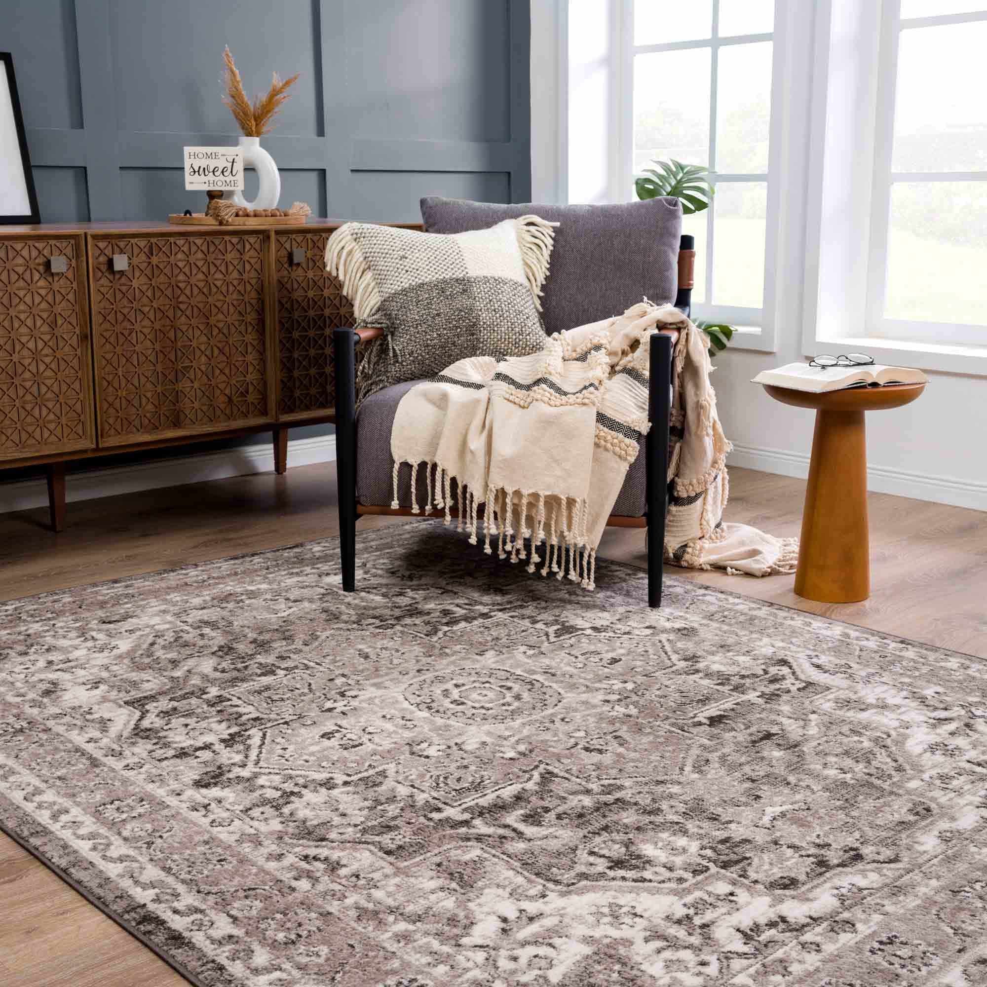 Albie Charcoal & Beige Area Rug - Clearance - Image 9