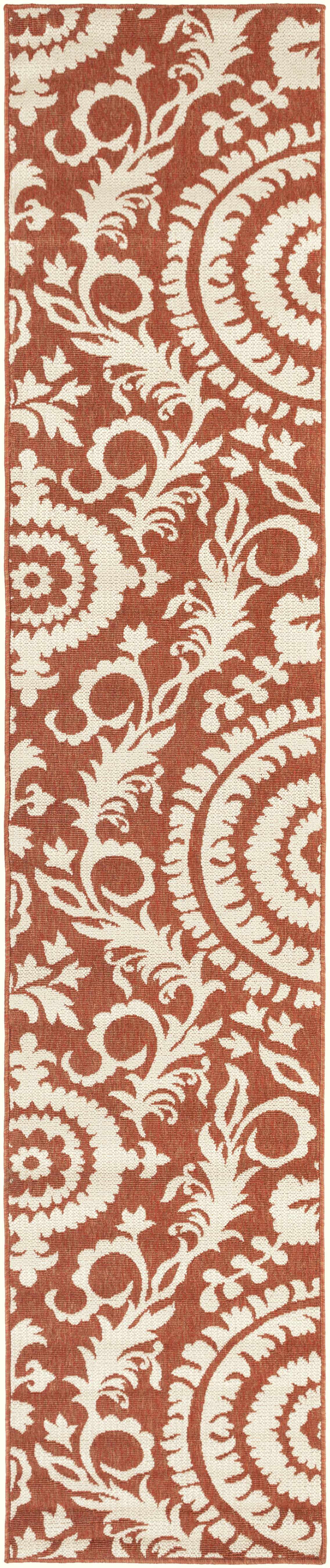 Alburnett Burnt Orange Floral Rug - Clearance - Image 12