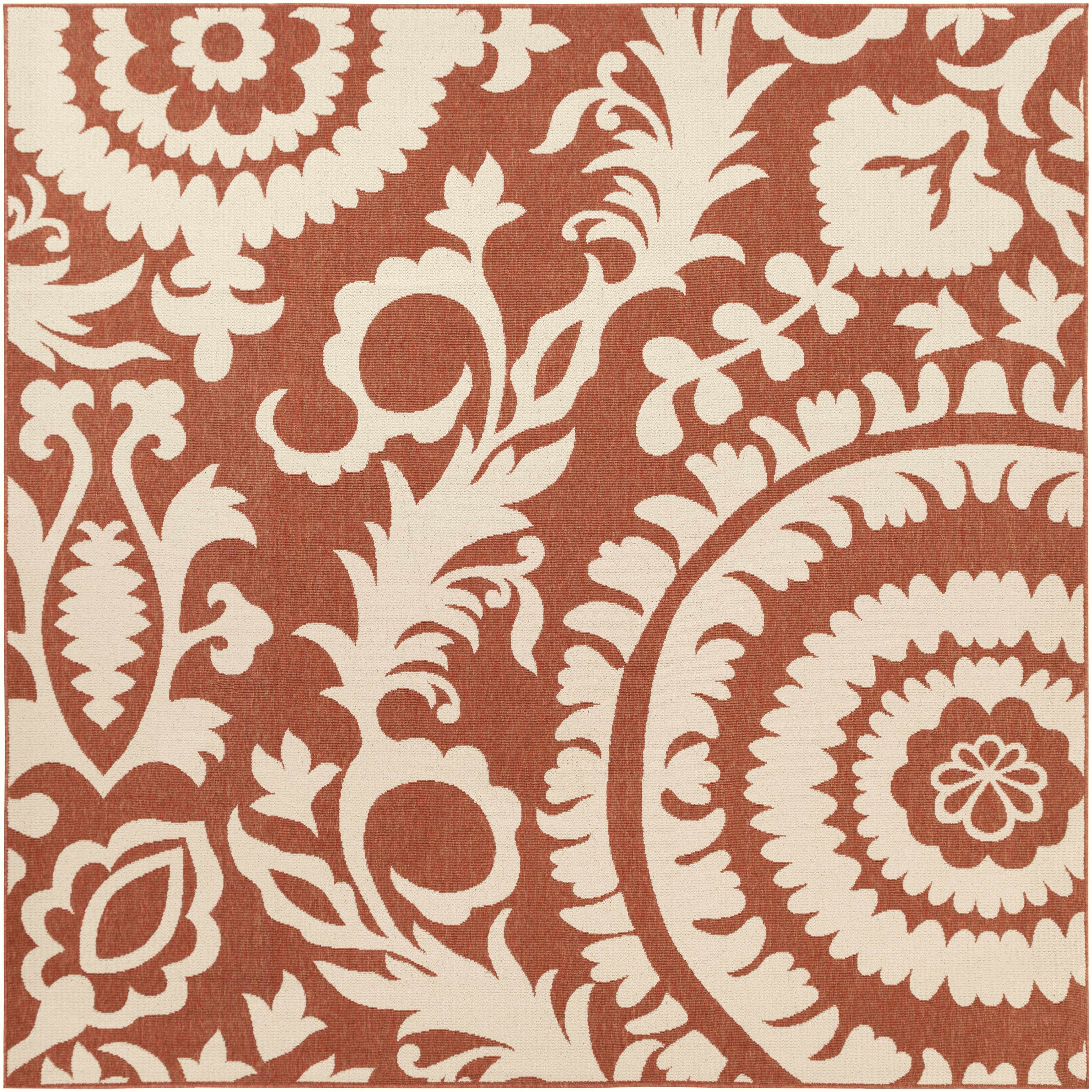 Alburnett Burnt Orange Floral Rug - Clearance - Image 7