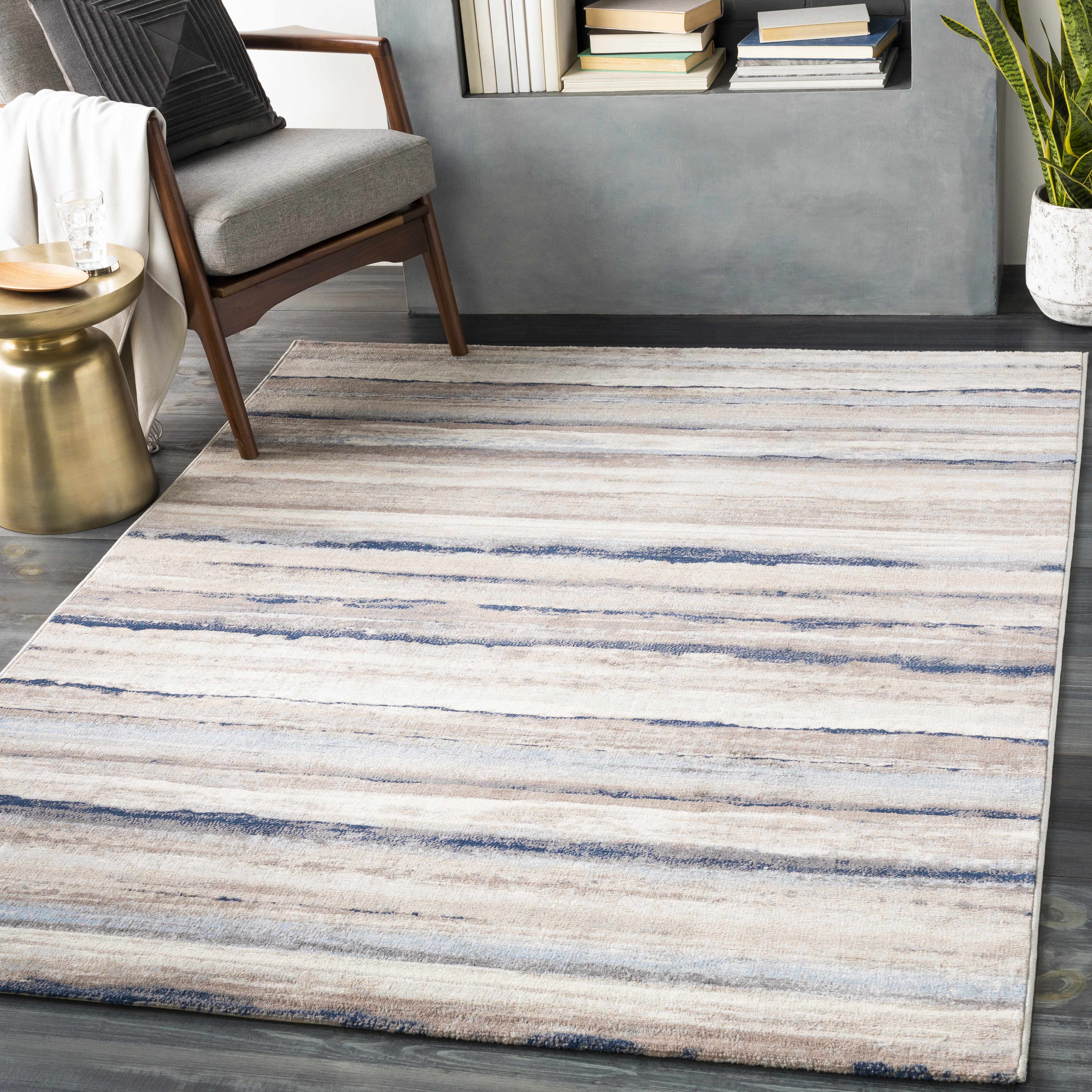 Aldavilla Abstract Striped Area Rug - Image 4