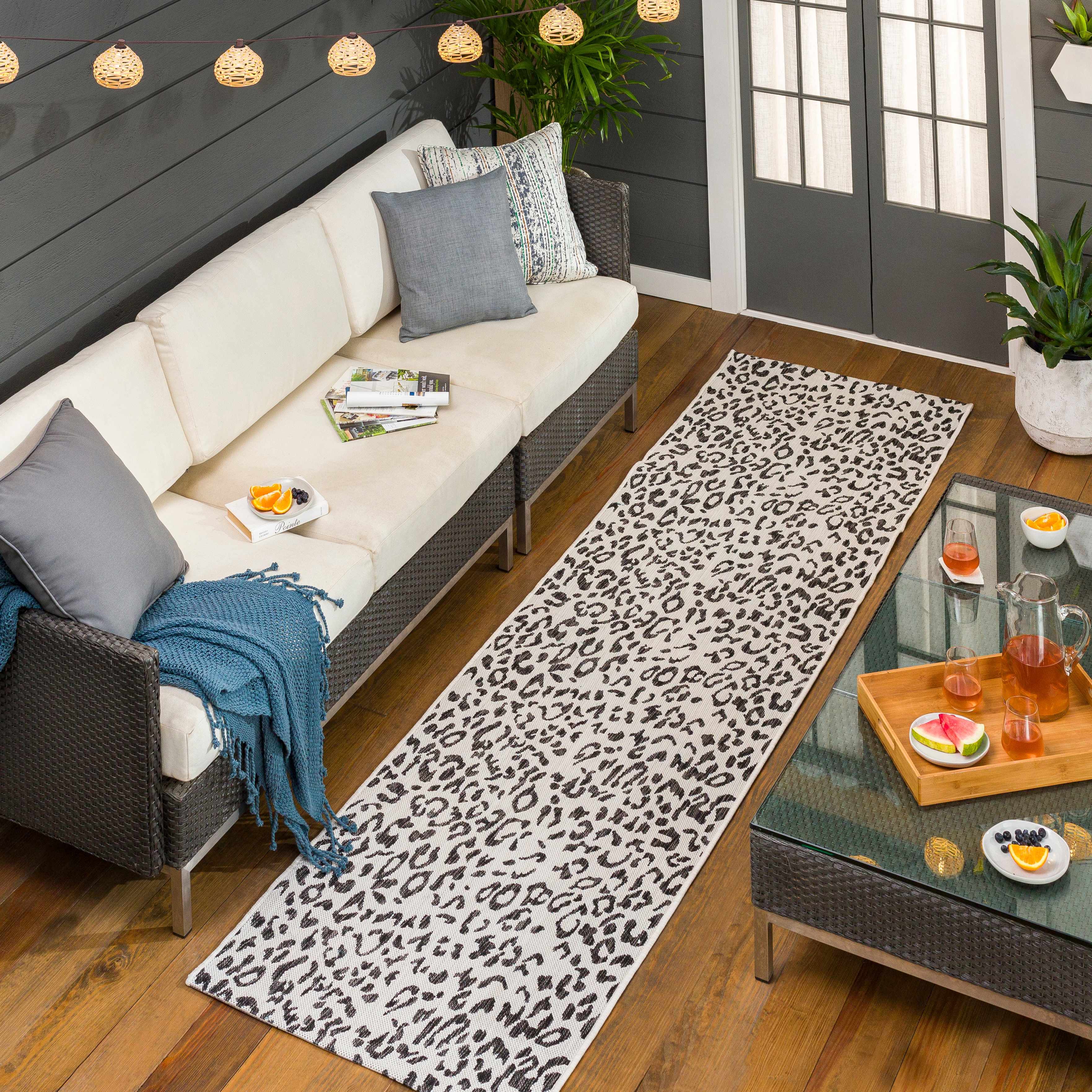 Alderbury White Leopard Print Rug - Image 11