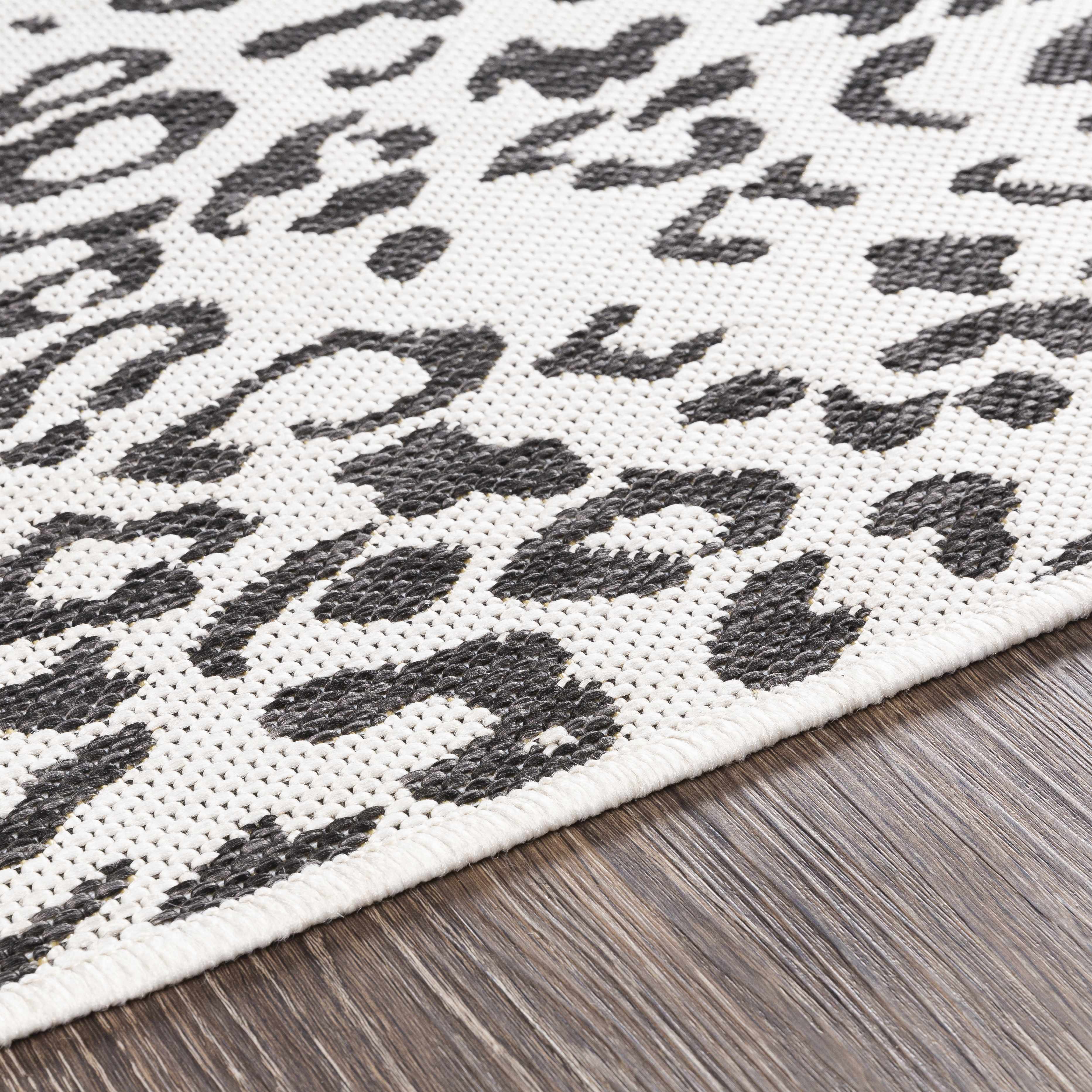 Alderbury White Leopard Print Rug - Image 4
