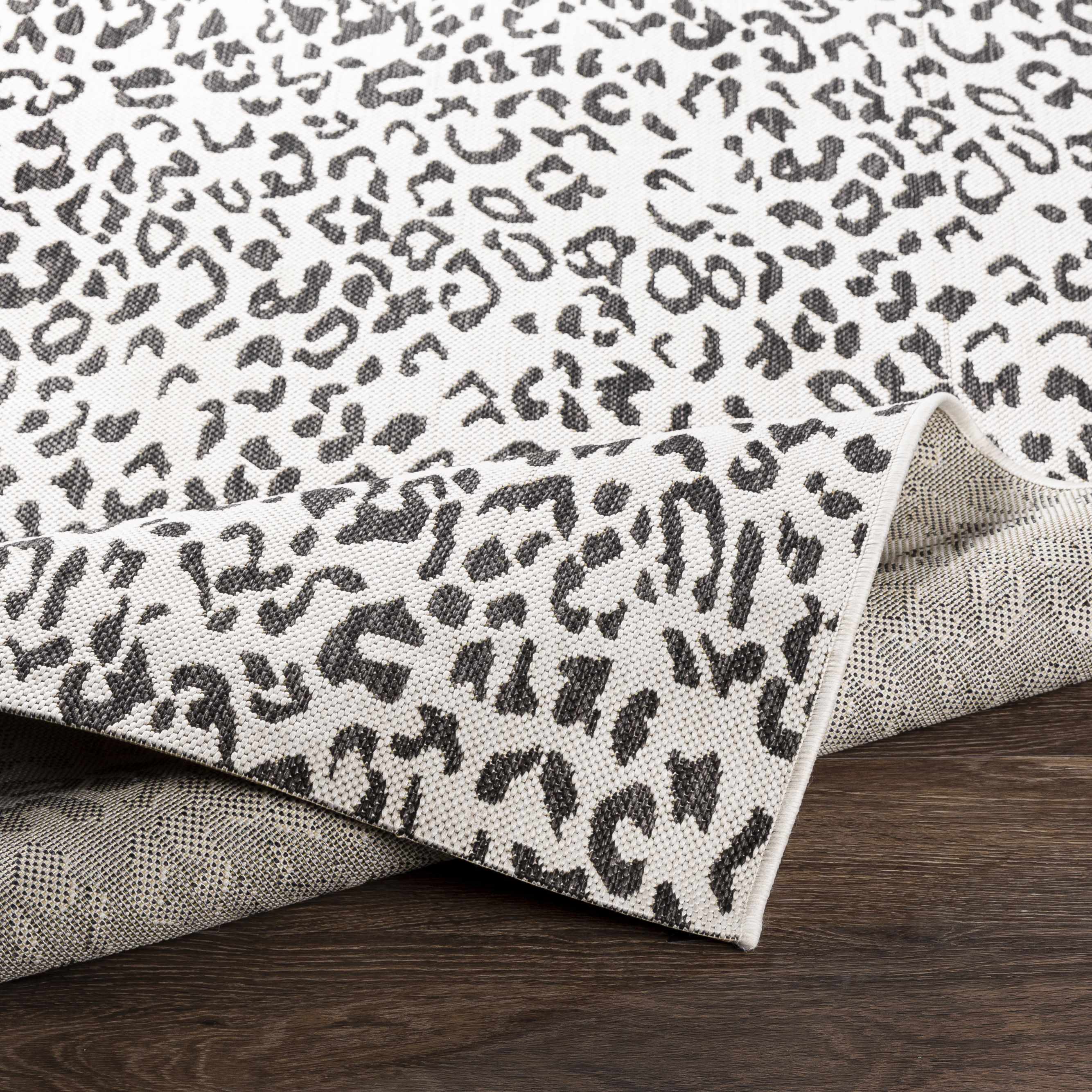 Alderbury White Leopard Print Rug - Image 5