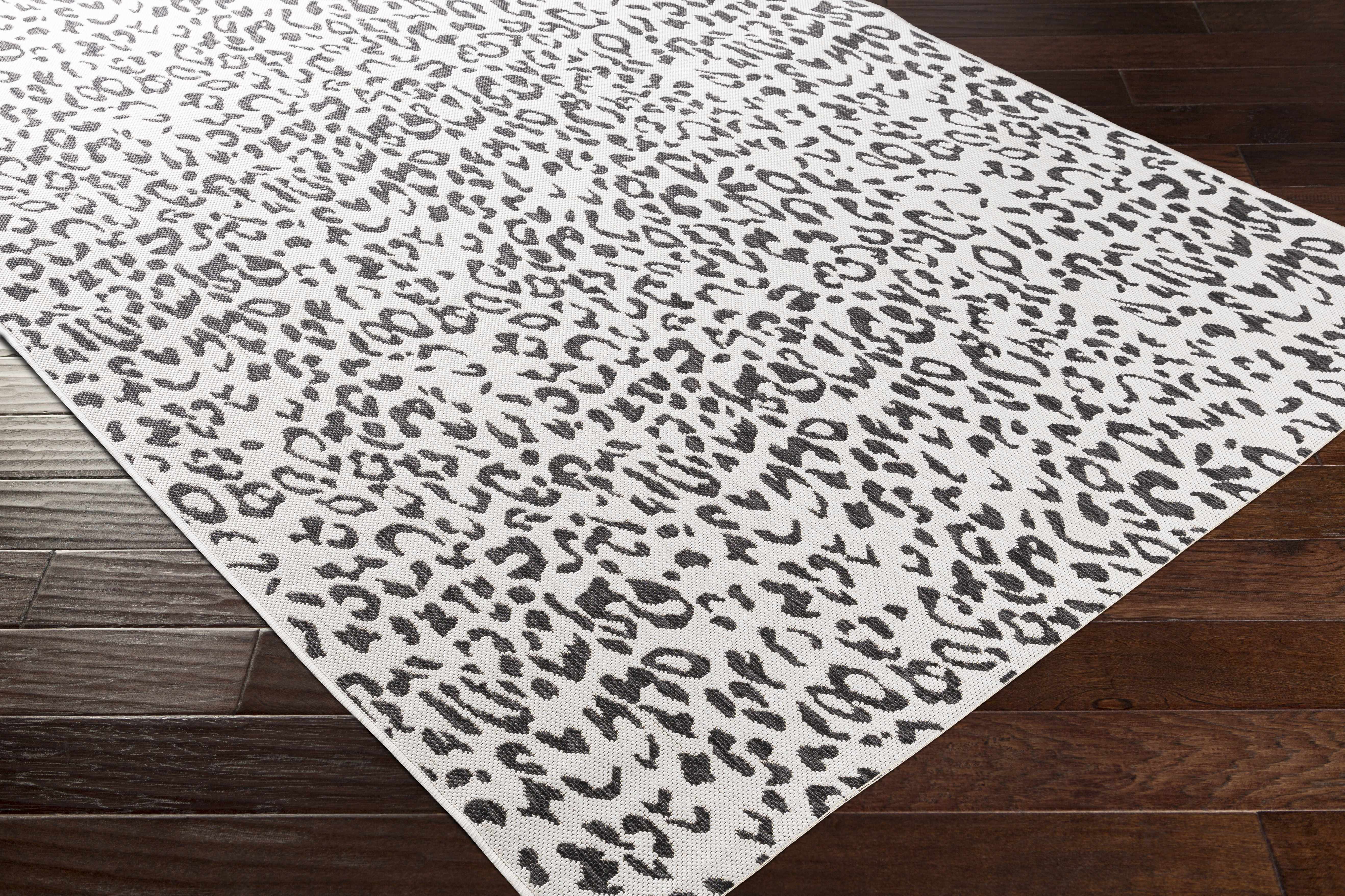 Alderbury White Leopard Print Rug - Image 6