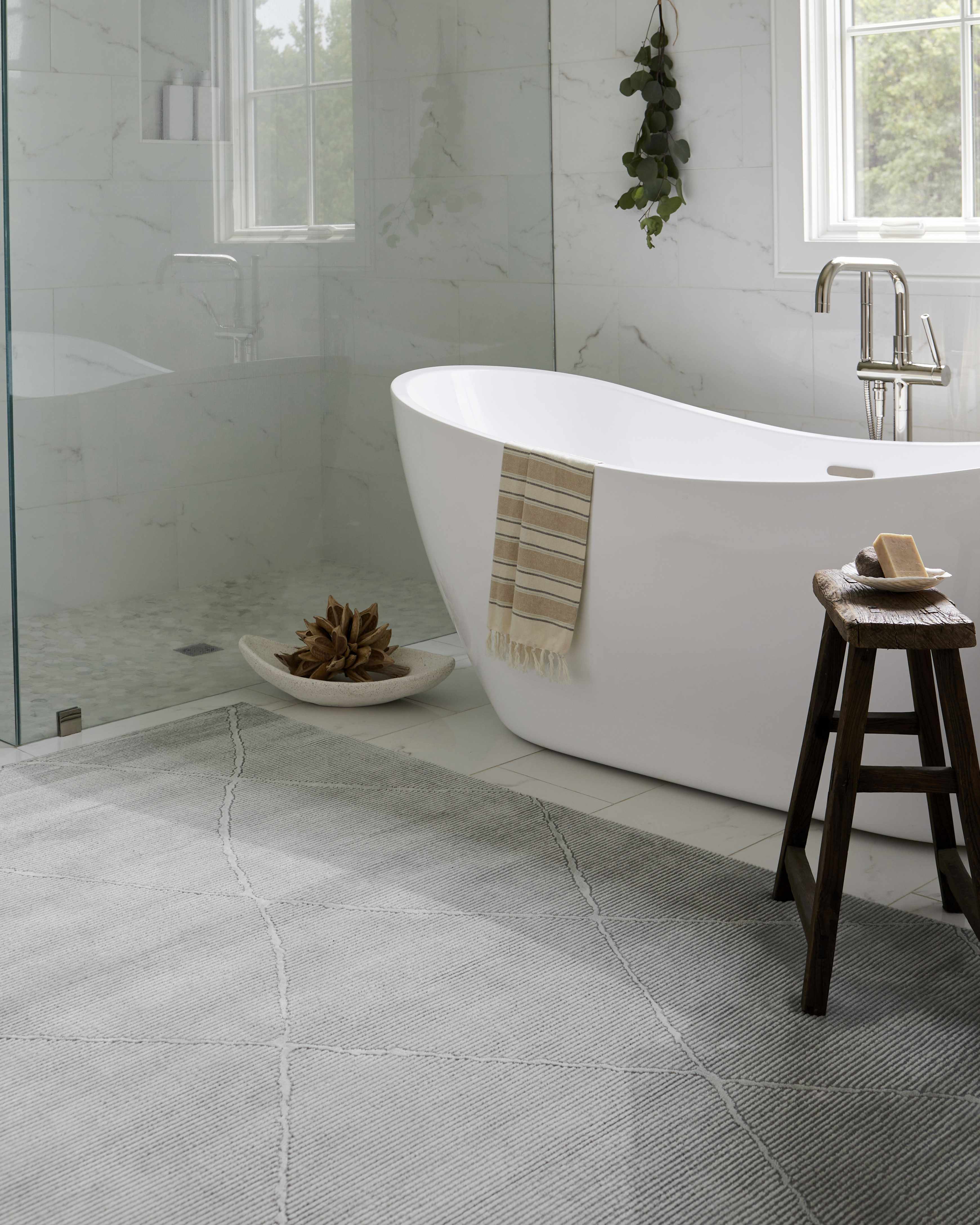 Aldis Grey Plush Textured Washable Rug  - Clearance - Image 12