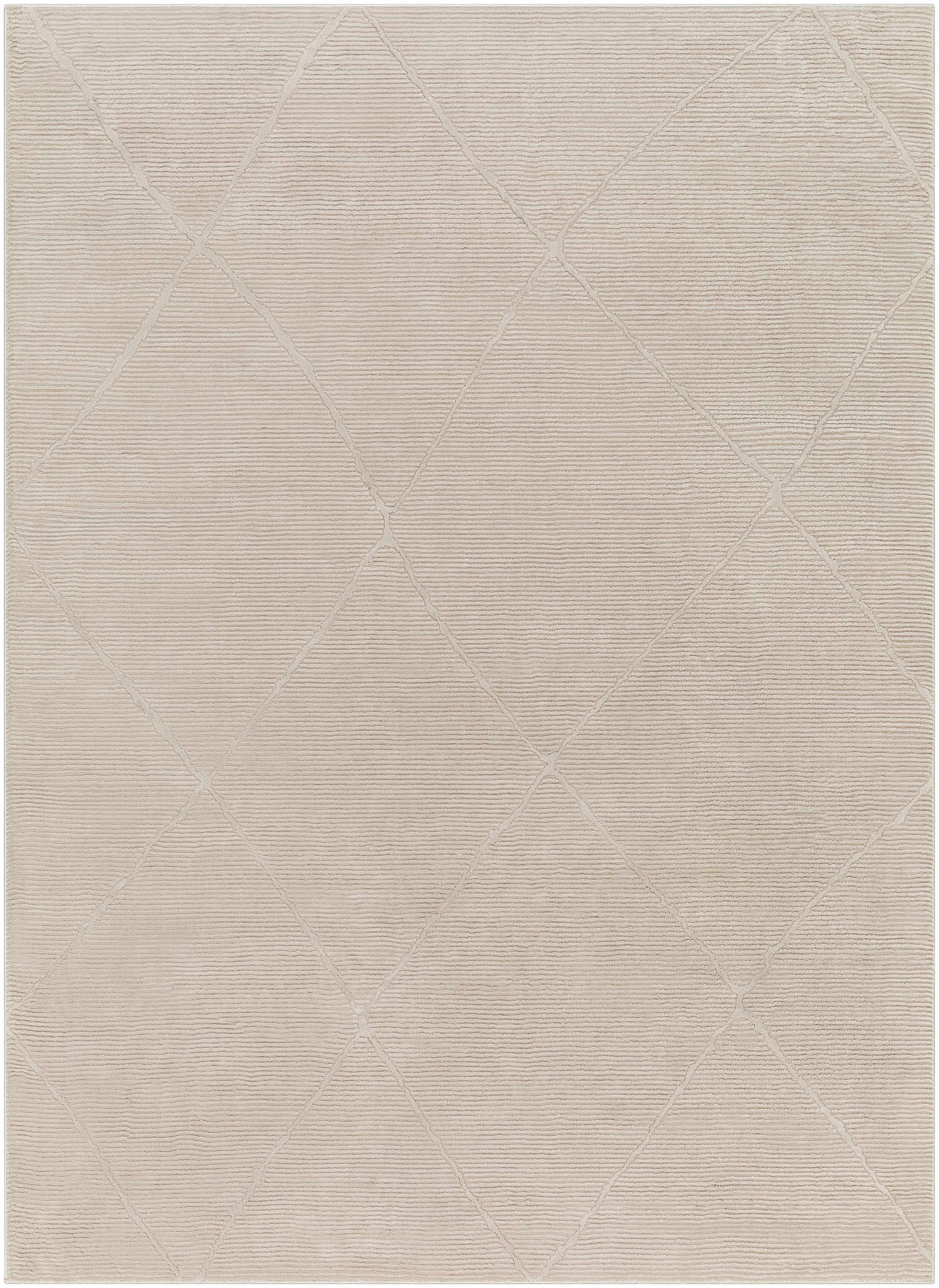 Aldis Tan Plush Textured Washable Rug  - Clearance - Image 5