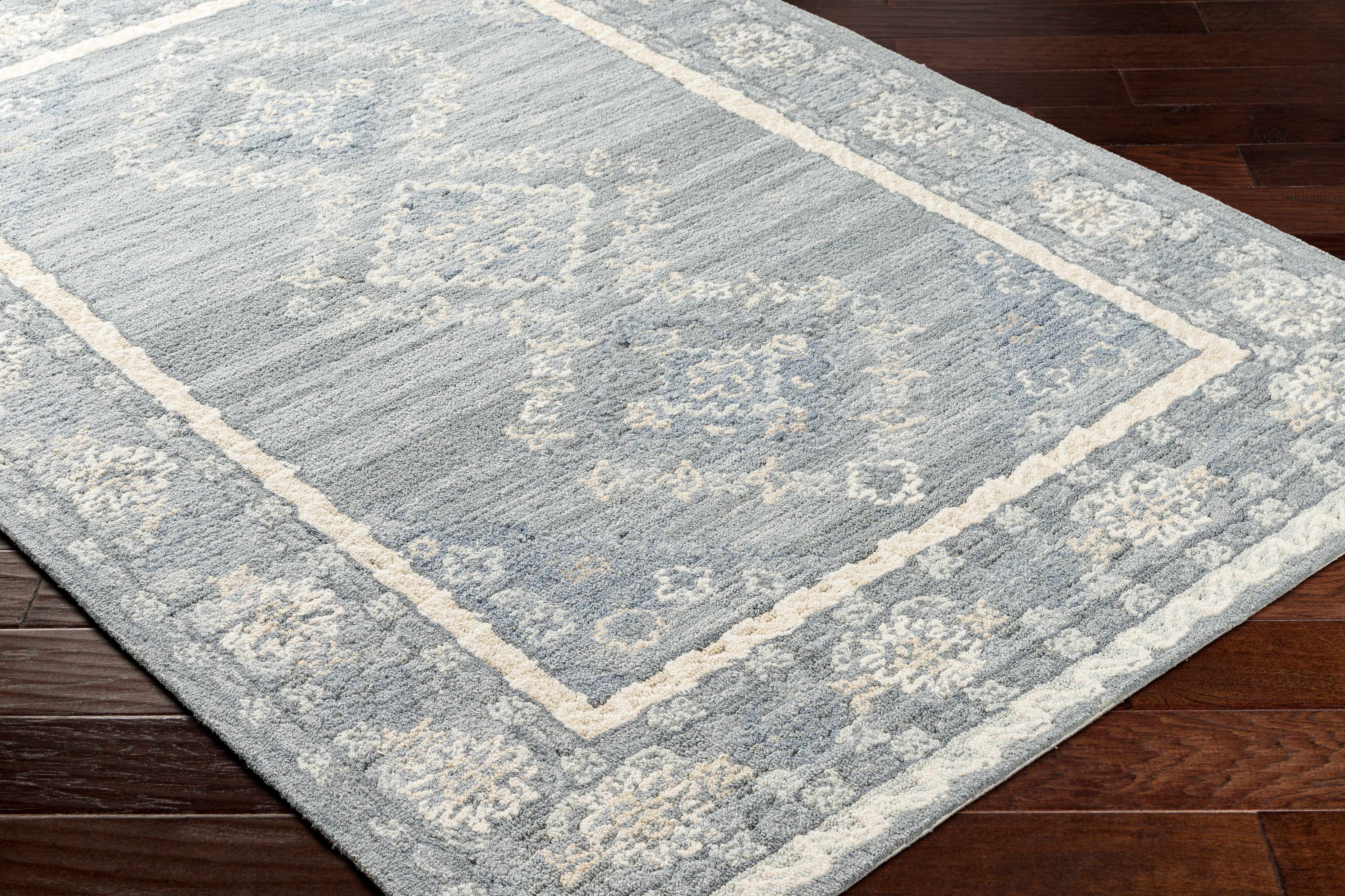 Alena Gray Blue Wool Blend Area Rug - Clearance - Image 5