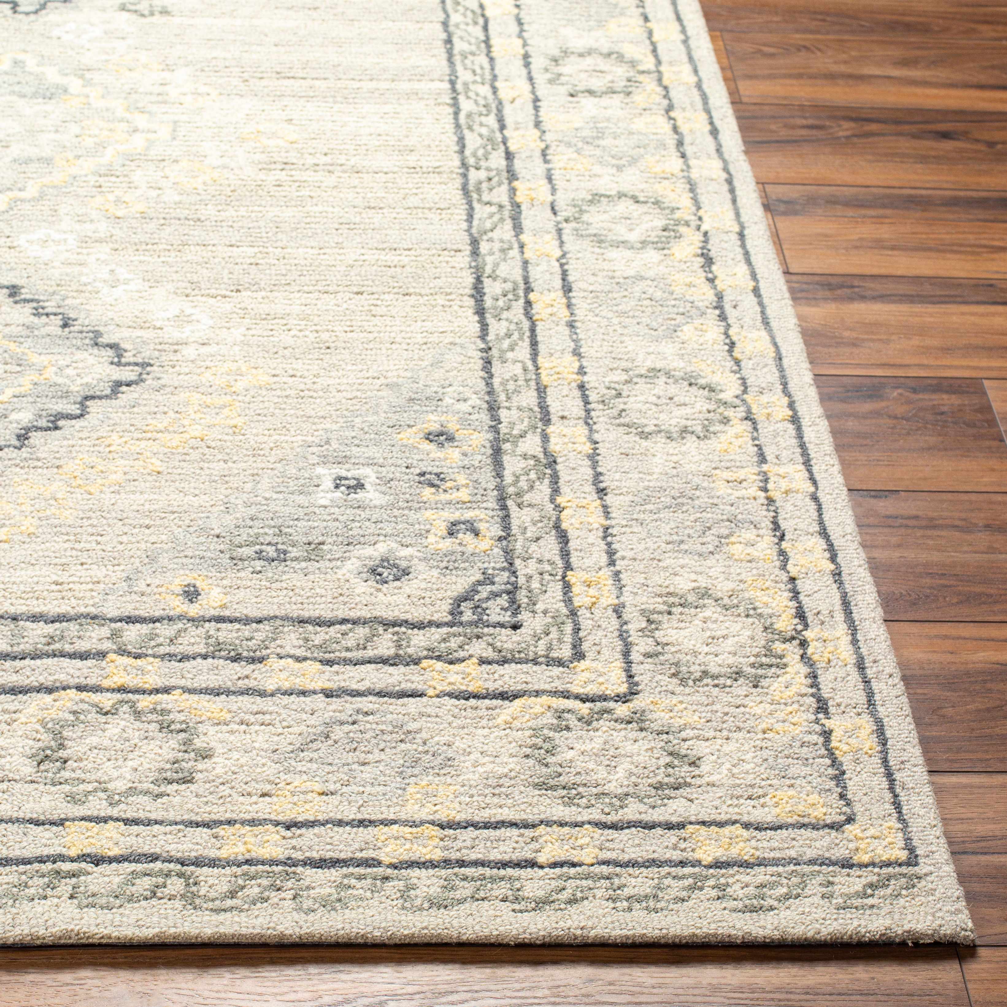 Alena Gray Wool Blend Area Rug - Clearance - Image 3