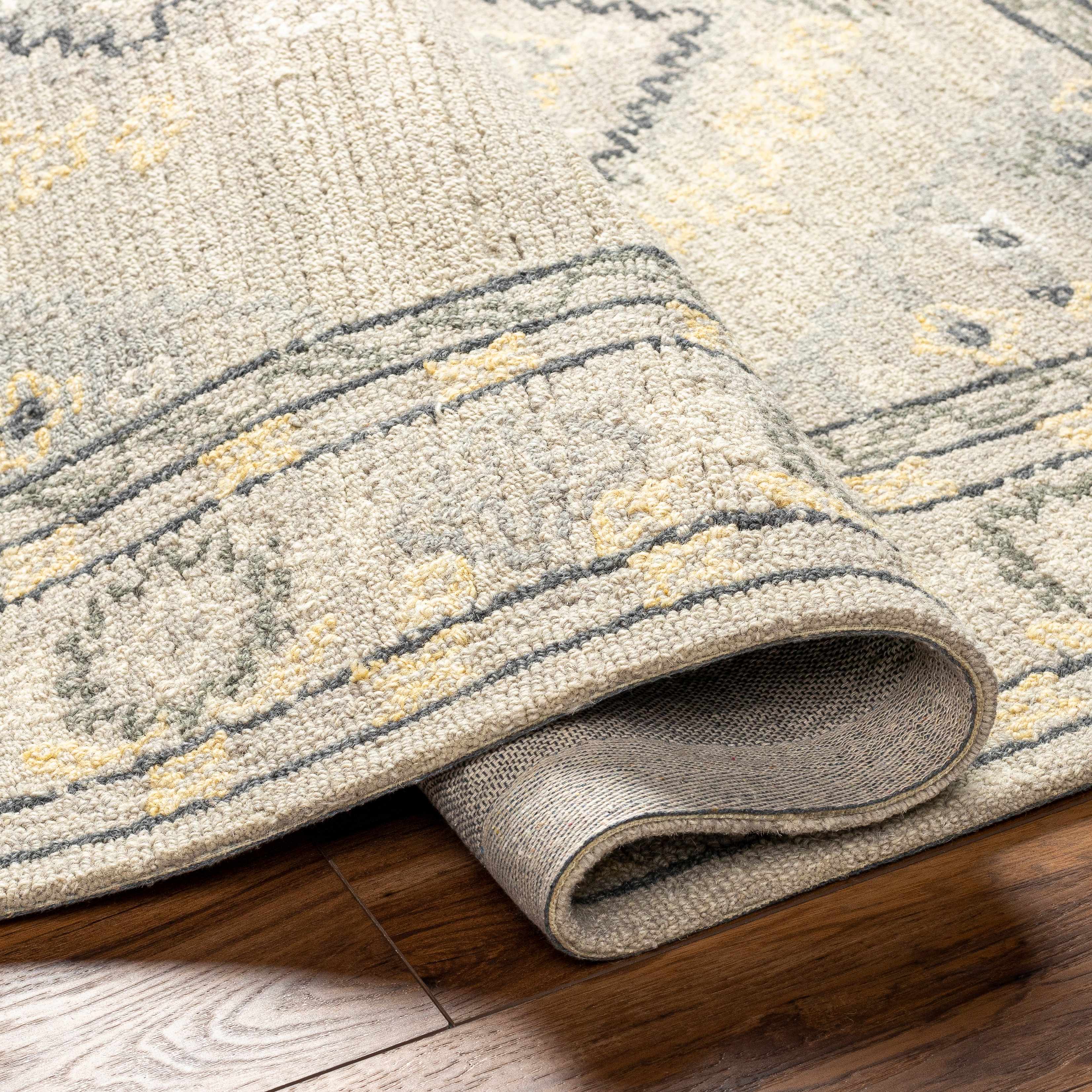 Alena Gray Wool Blend Area Rug - Clearance - Image 5