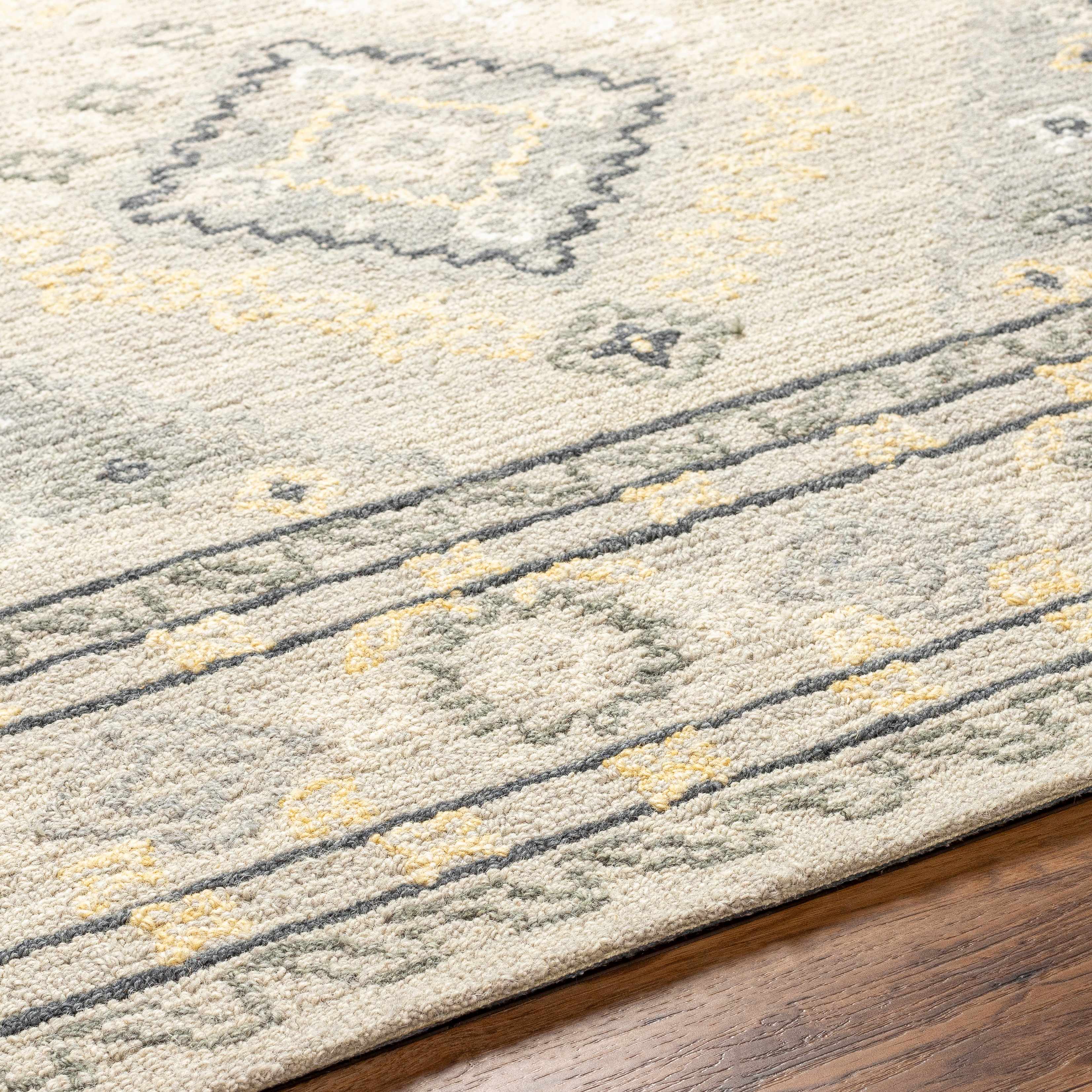 Alena Gray Wool Blend Area Rug - Clearance - Image 6