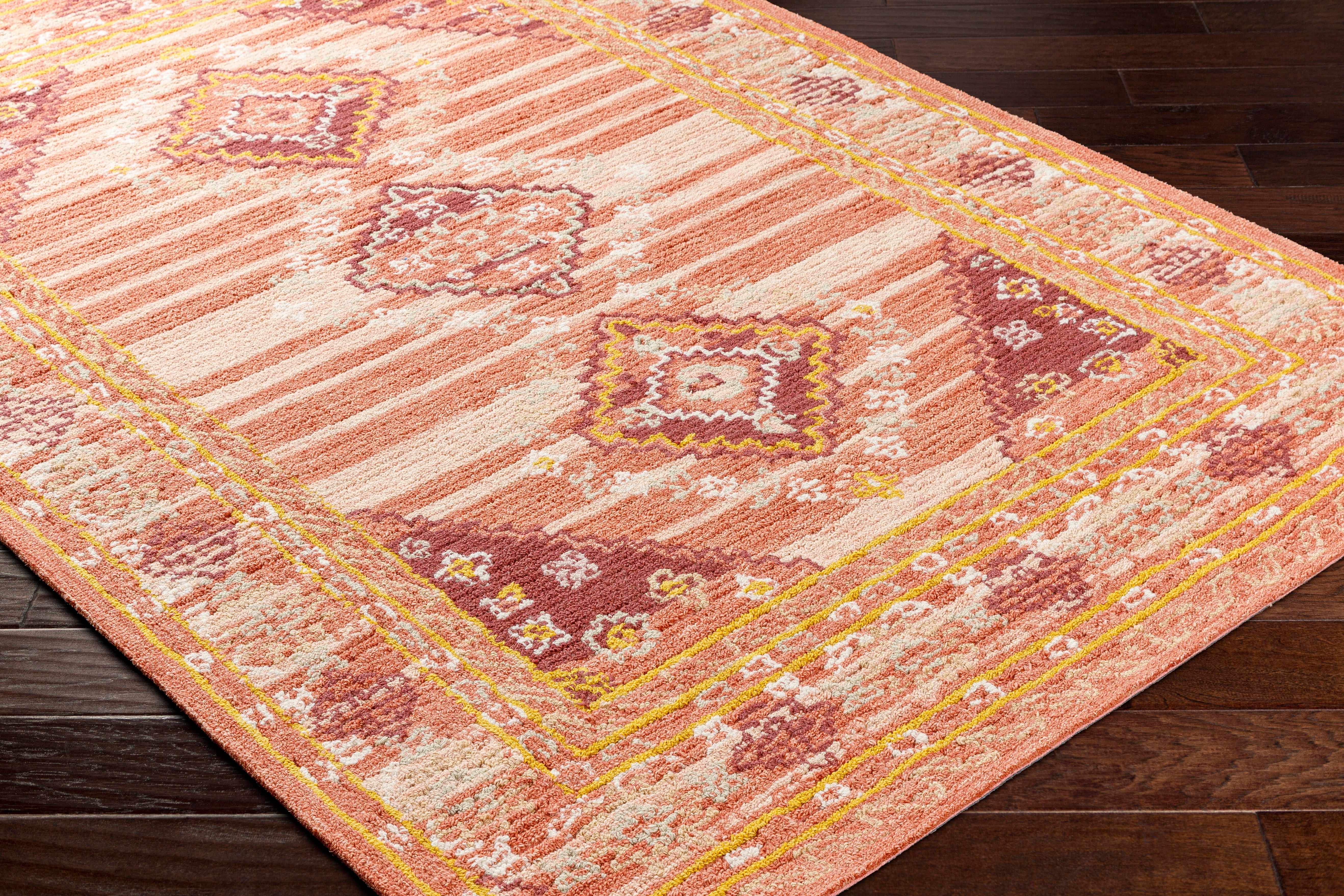Alena Peach Wool Blend Area Rug - Clearance - Image 5