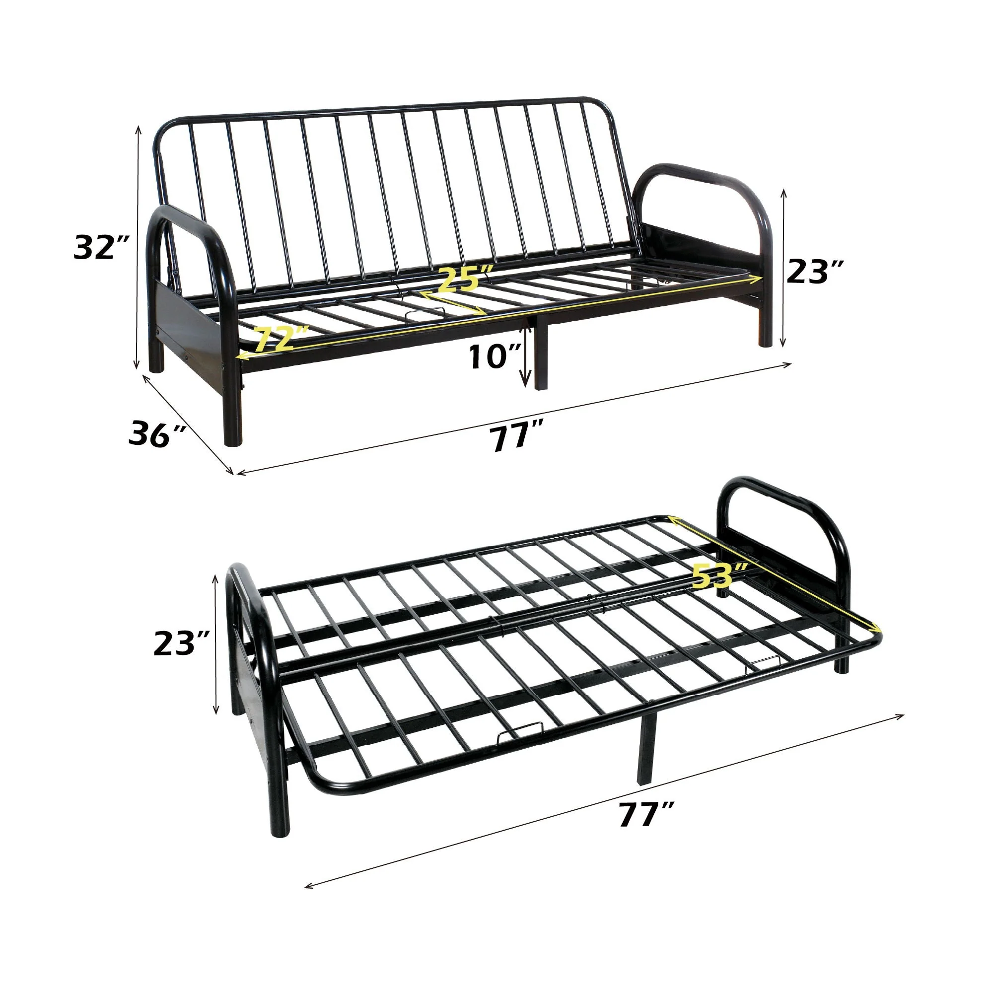 Alfonso - Adjustable Sofa Frame (Cushion Not Included) - Black - Image 2
