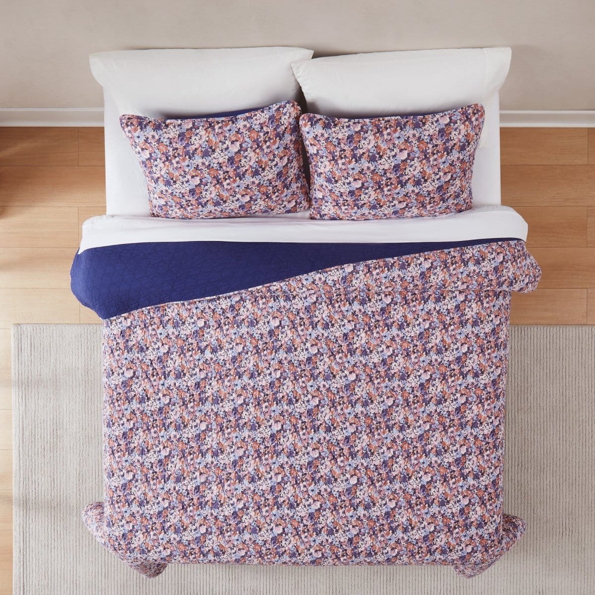 Alicia Camo Floral Cotton Quilt Set - Image 11
