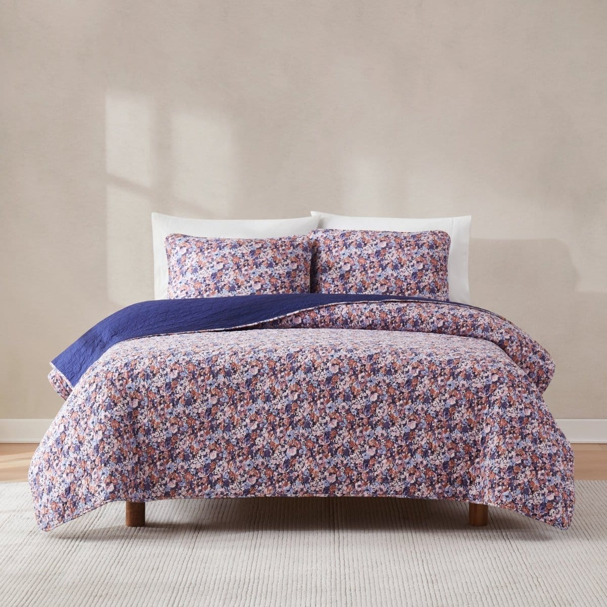 Alicia Camo Floral Cotton Quilt Set - Image 17