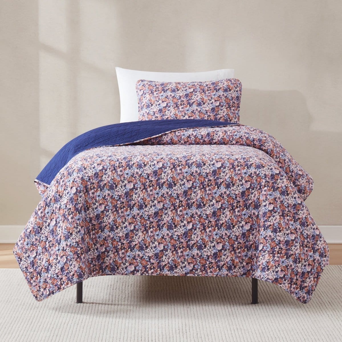 Alicia Camo Floral Cotton Quilt Set - Image 2