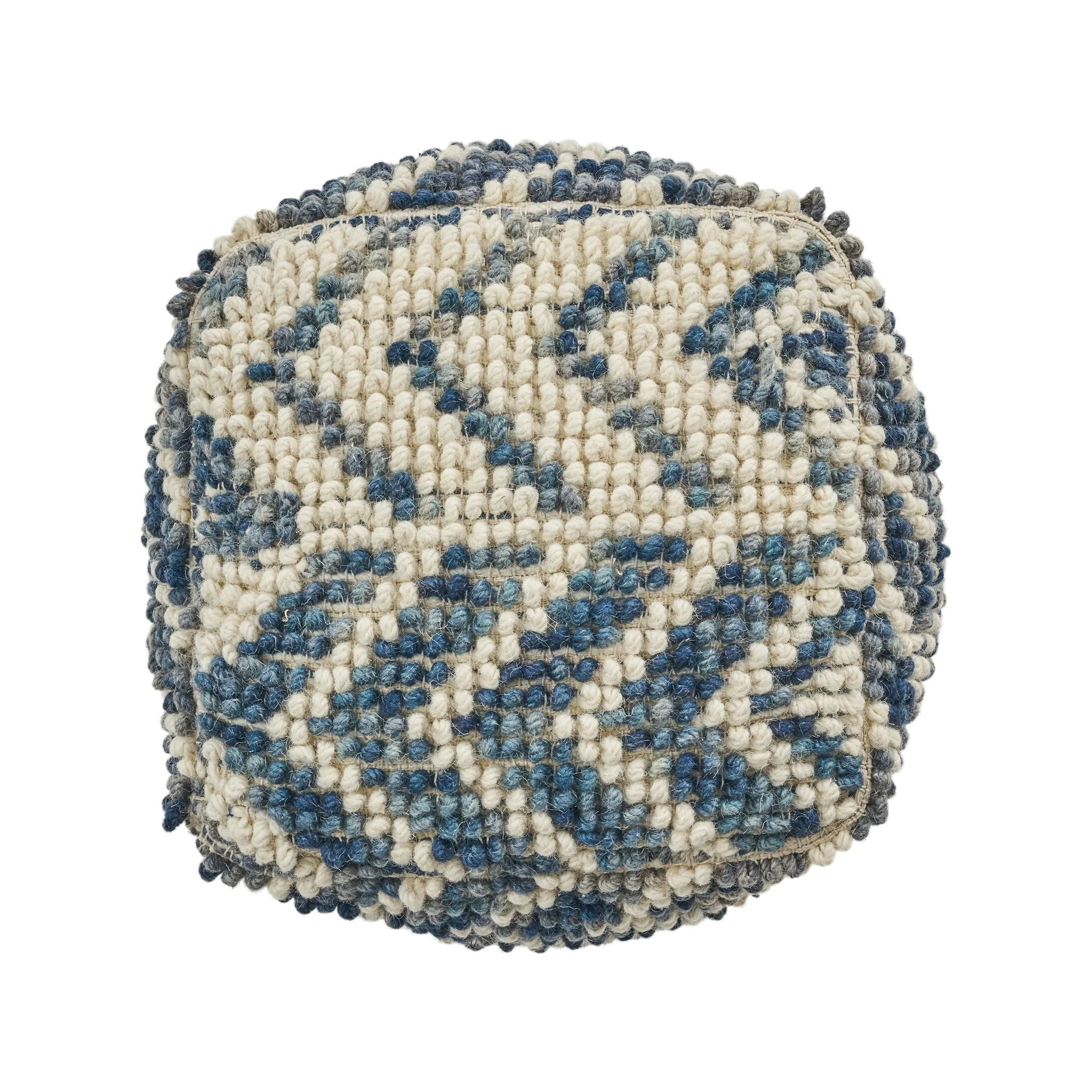 Alina Wool and Cotton Pouf - Natural - Image 4