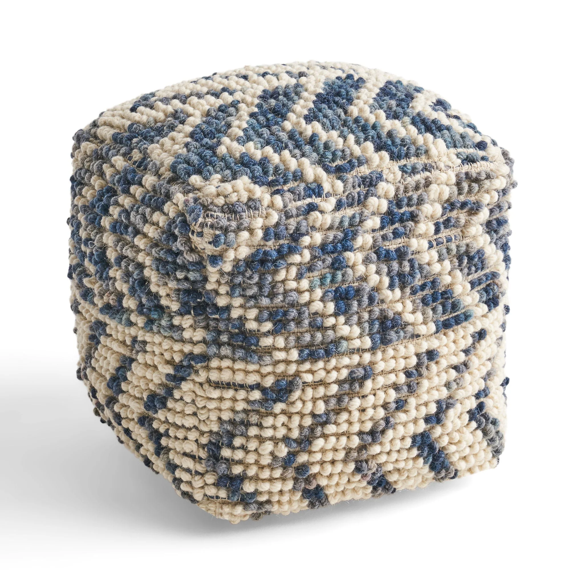 Alina Wool and Cotton Pouf - Natural - Image 5