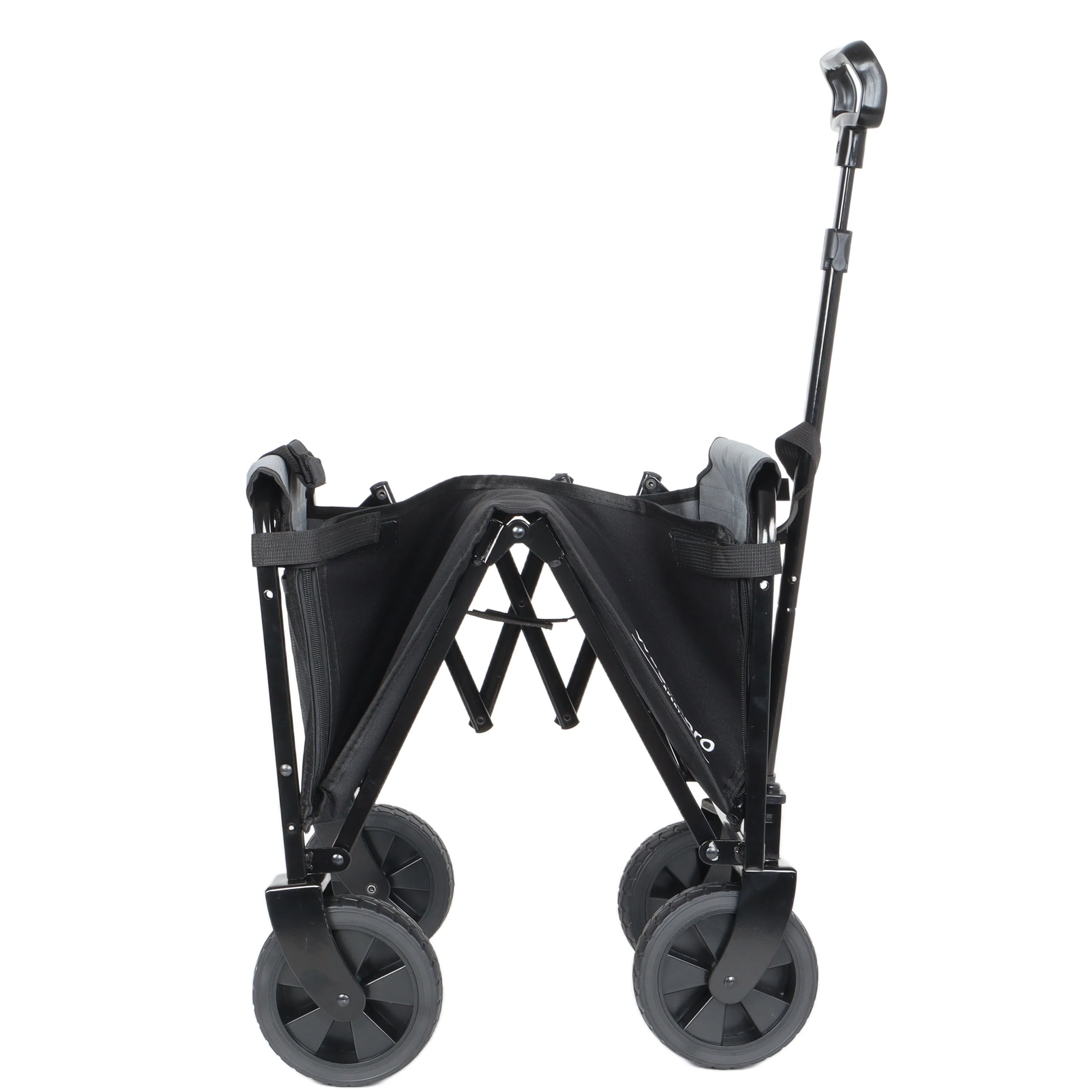 All-in-One Convertible Folding 4-Wheel Trolley with Bench Seat and Dog Leash - Image 10