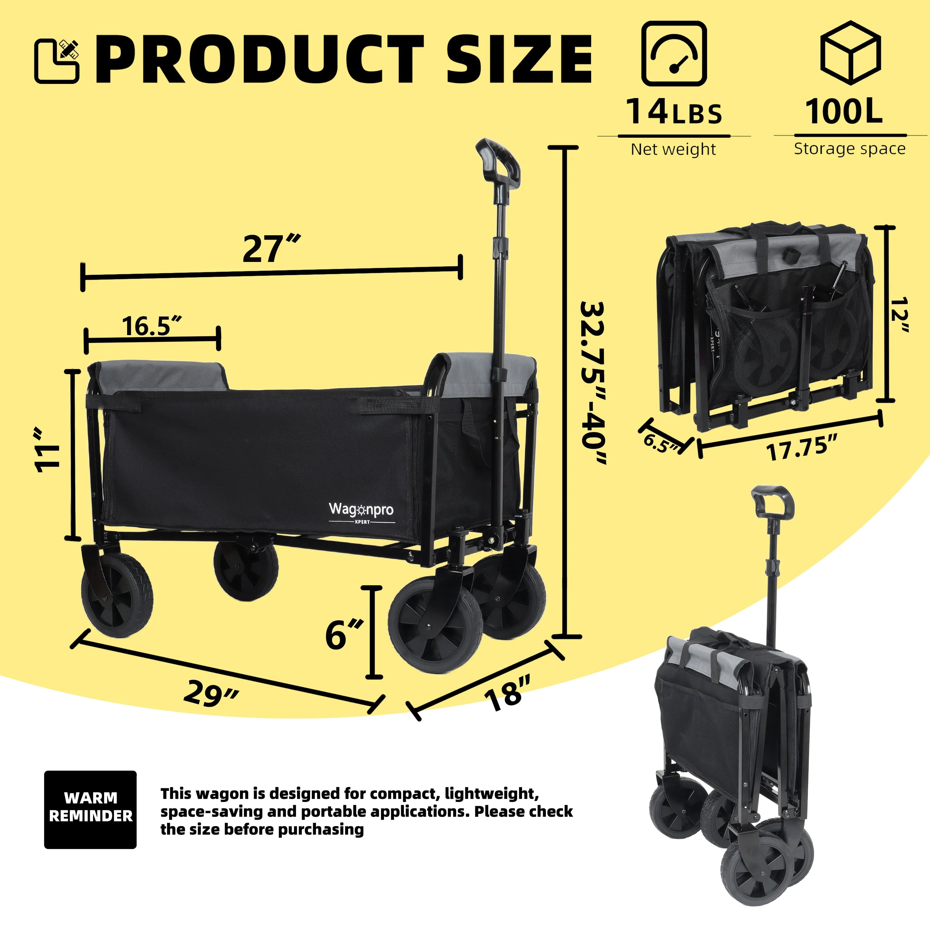 All-in-One Convertible Folding 4-Wheel Trolley with Bench Seat and Dog Leash - Image 16