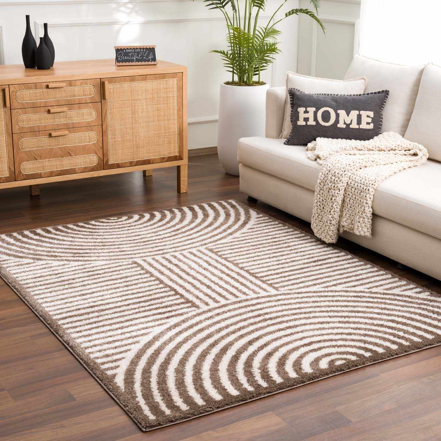 Allard Brown Washable Area Rug - Image 3