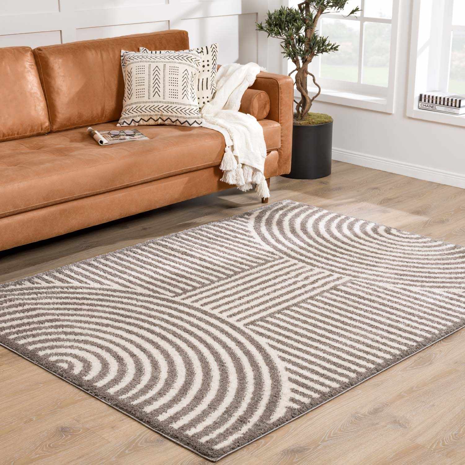 Allard Charcoal  Washable Area Rug - Image 2