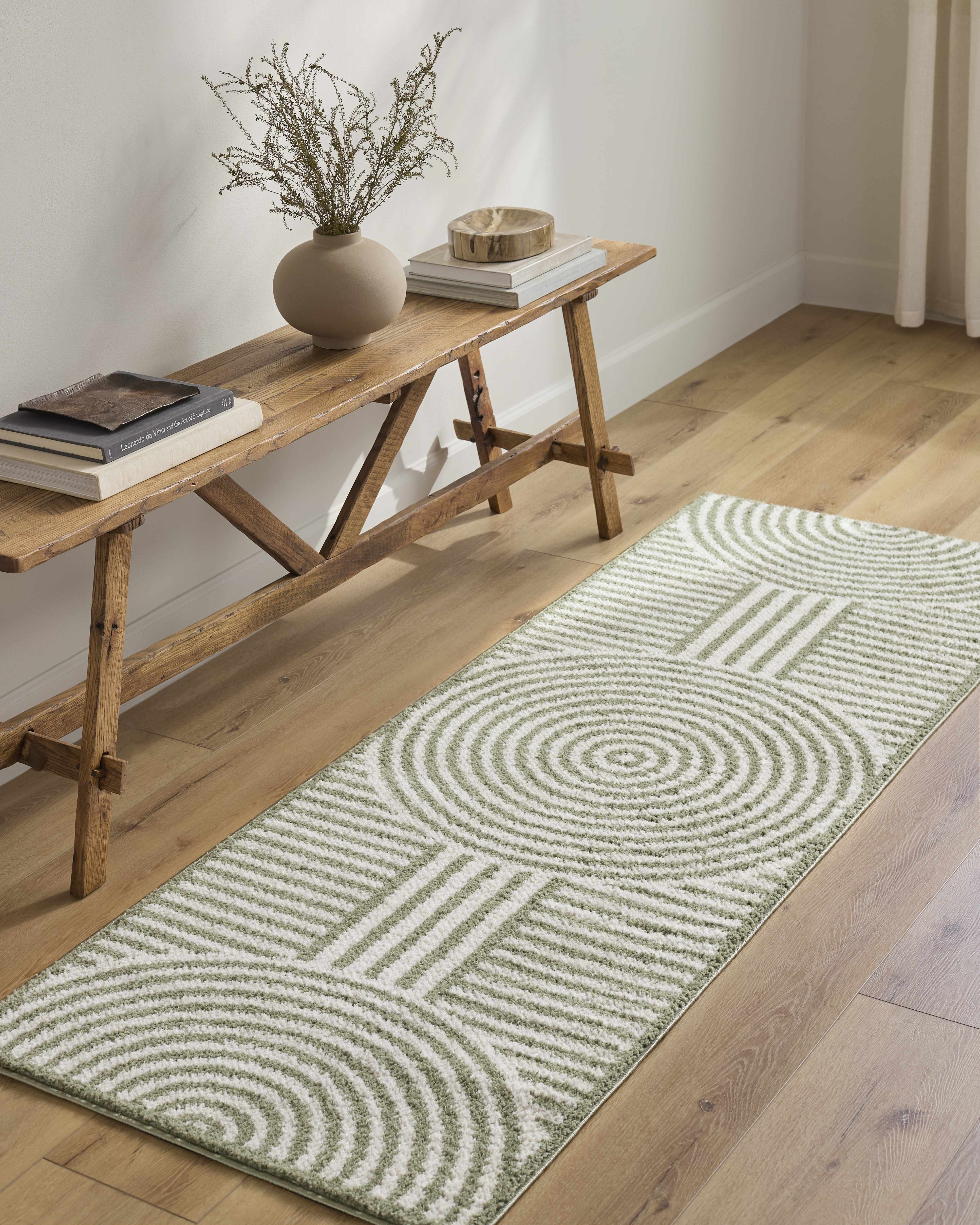 Allard Green Washable Area Rug - Image 13