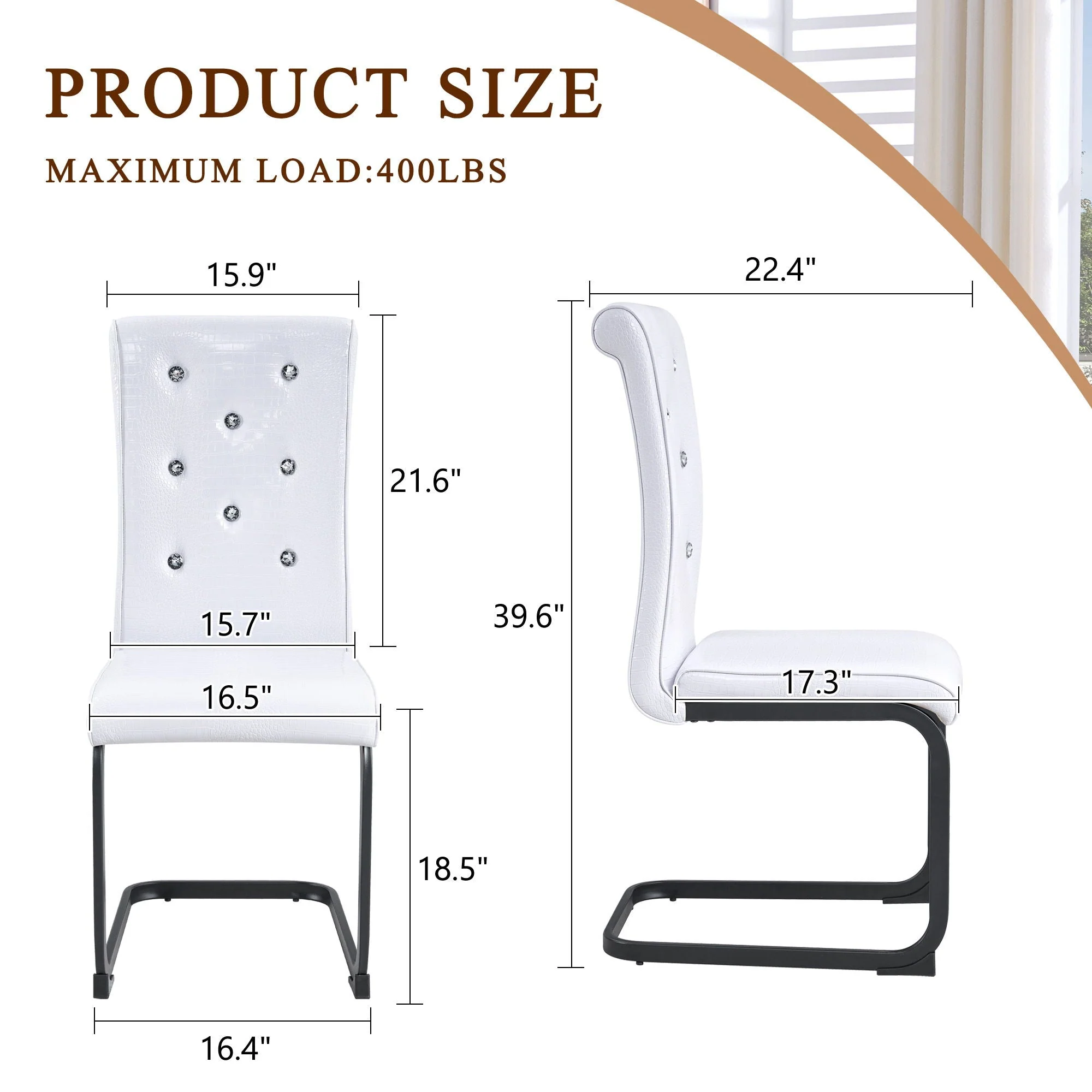 Alligator Skin Upholstered Dining Chairs - Image 4