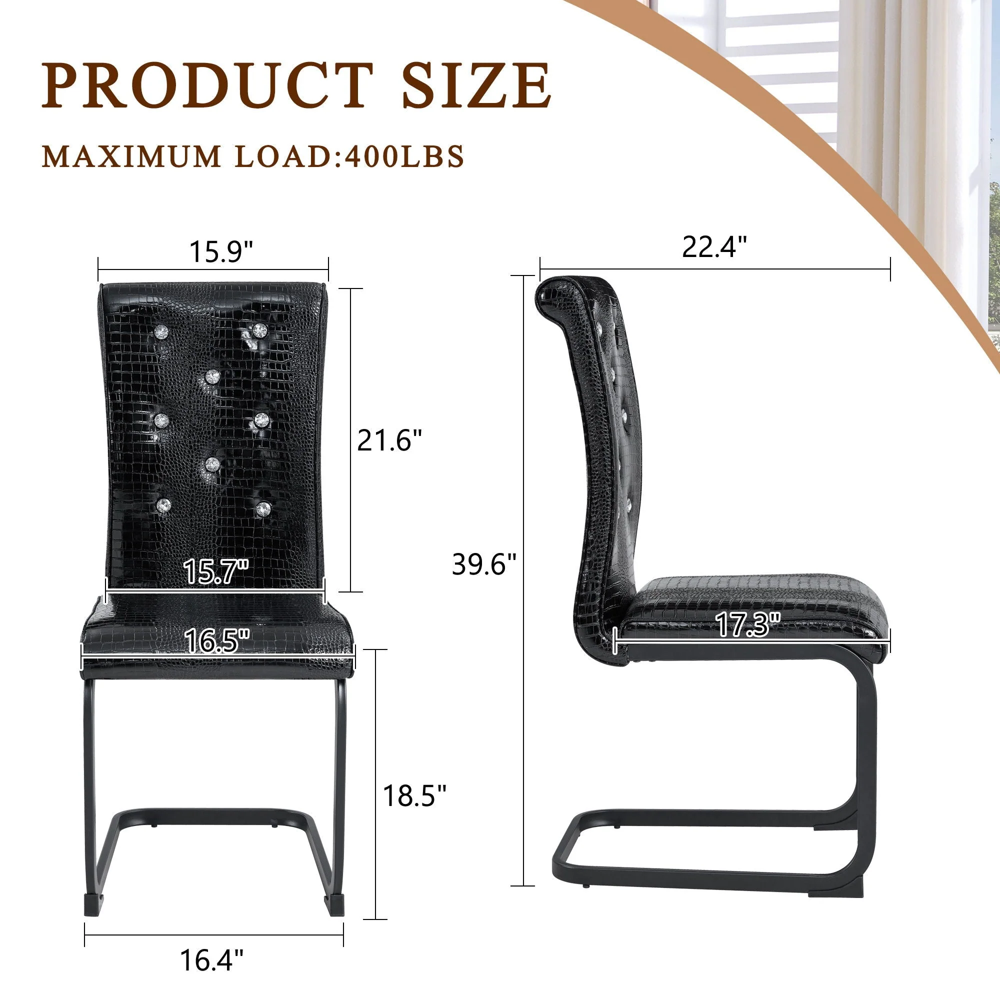 Alligator Skin Upholstered Dining Chairs - Image 6