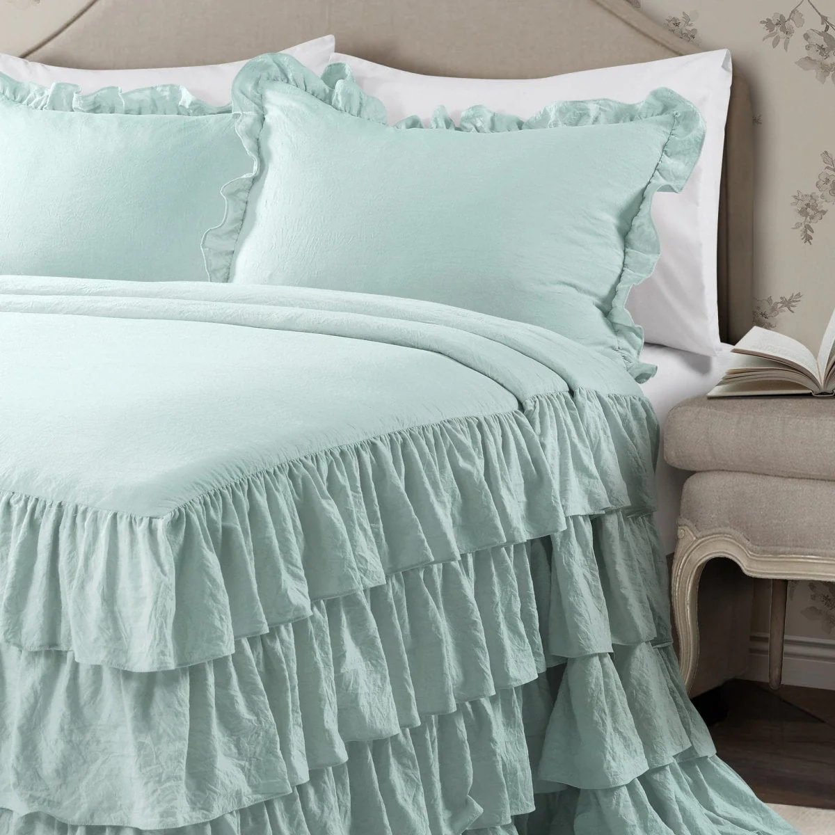 Allison Ruffle Skirt Bedspread Set - Image 19