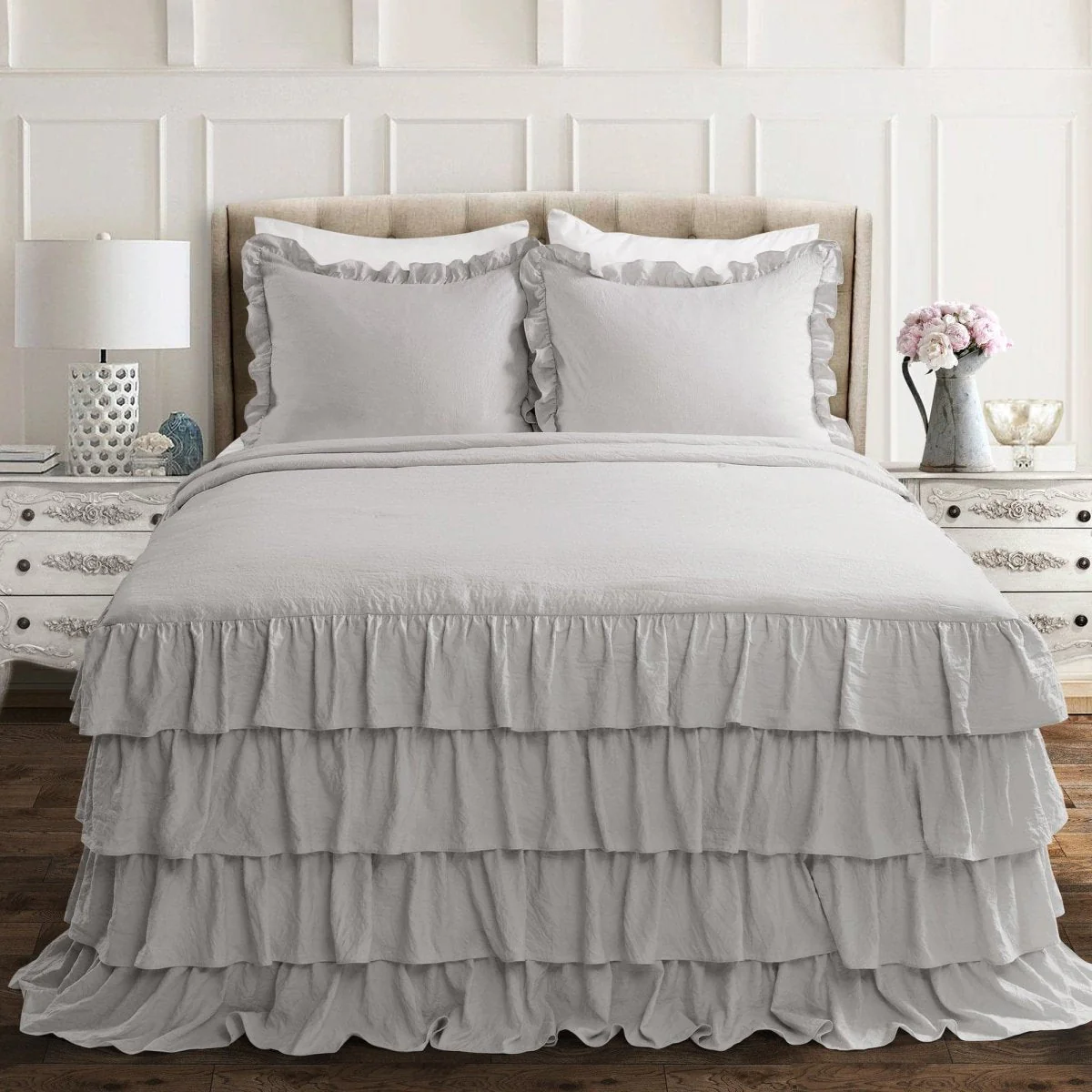 Allison Ruffle Skirt Bedspread Set - Image 20