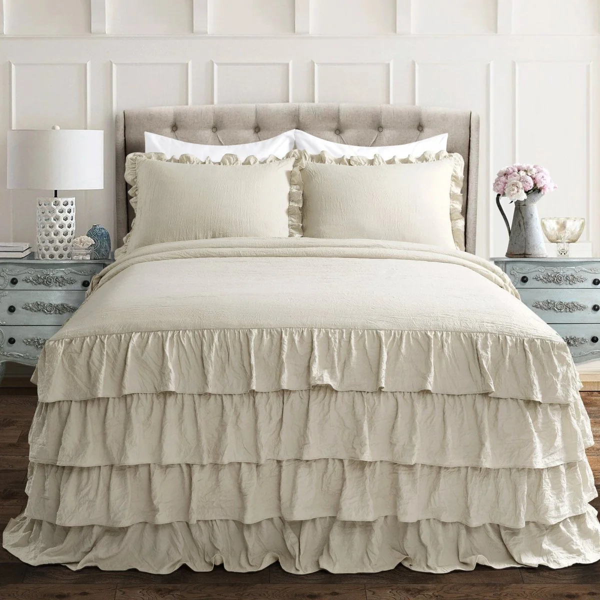 Allison Ruffle Skirt Bedspread Set - Image 26