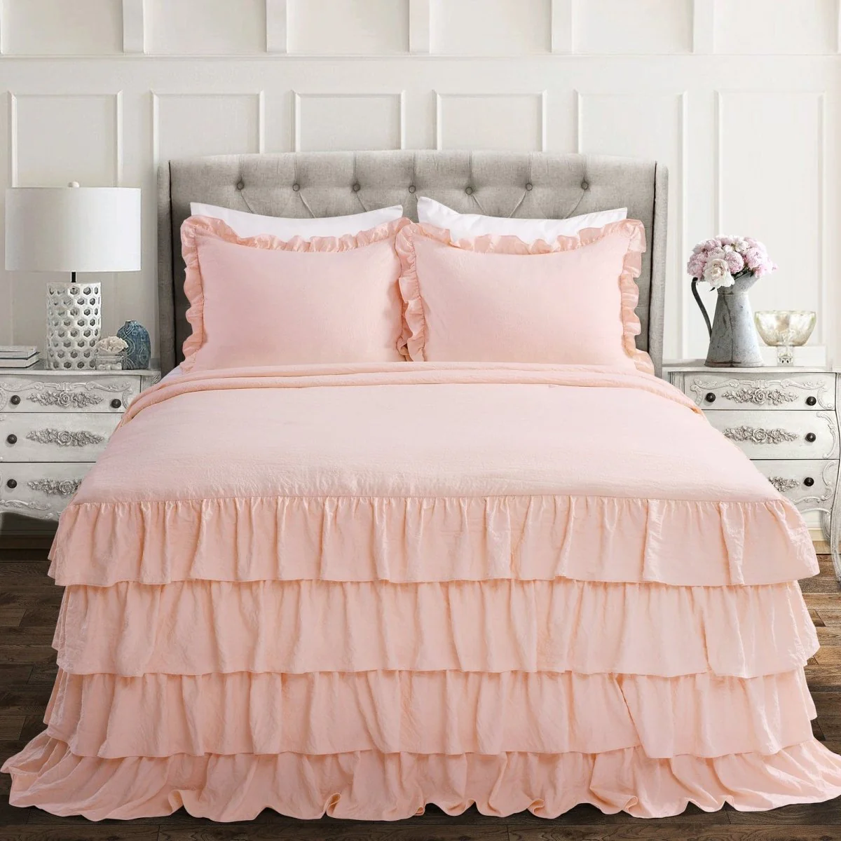 Allison Ruffle Skirt Bedspread Set - Image 32