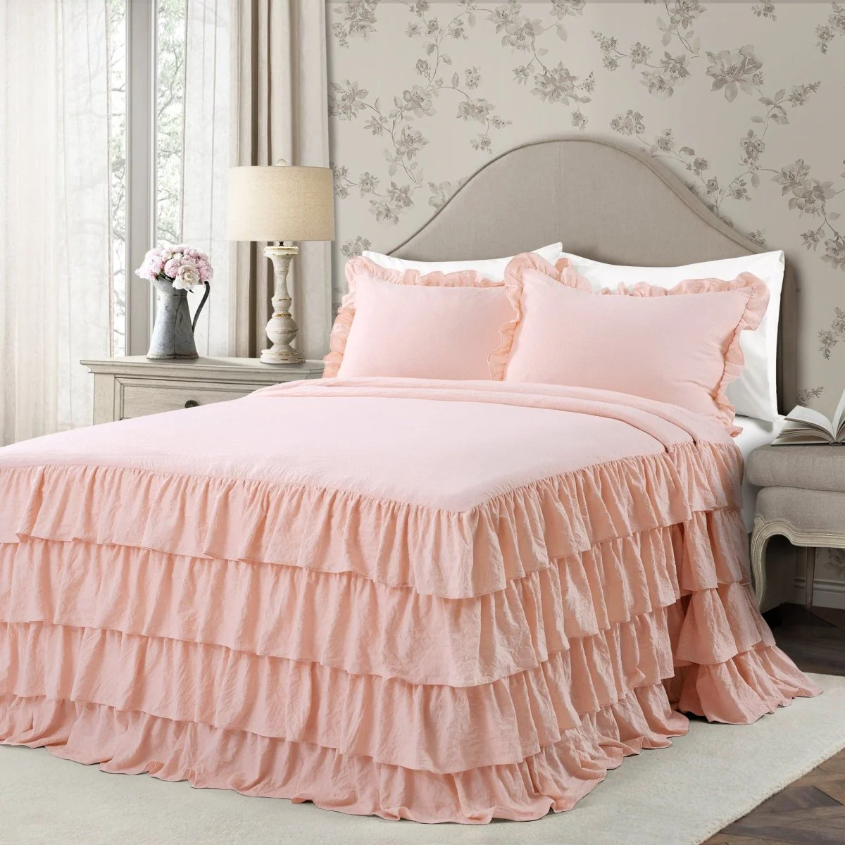 Allison Ruffle Skirt Bedspread Set - Image 33