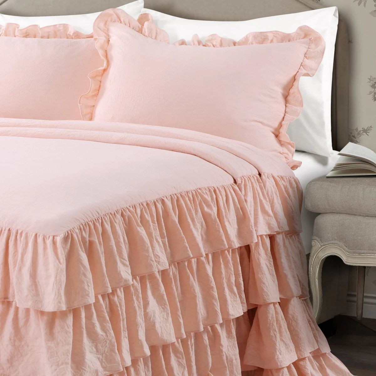 Allison Ruffle Skirt Bedspread Set - Image 34
