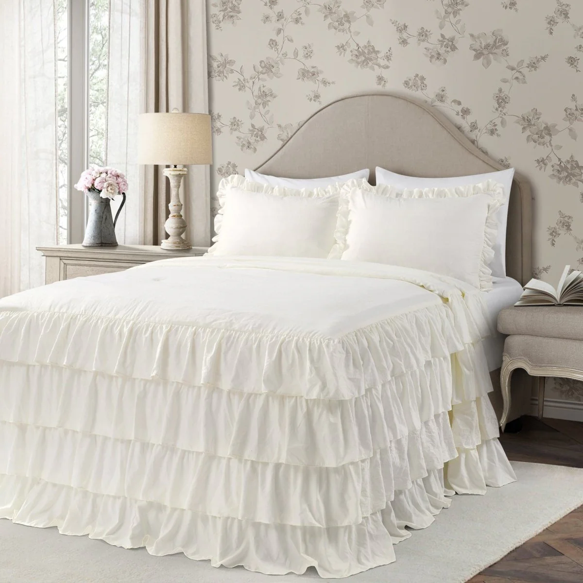 Allison Ruffle Skirt Bedspread Set - Image 38