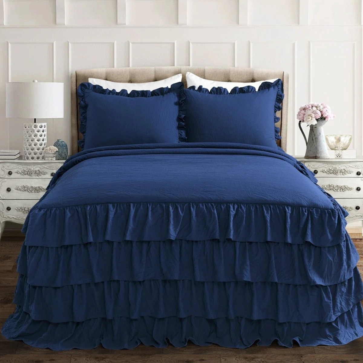 Allison Ruffle Skirt Bedspread Set - Image 8