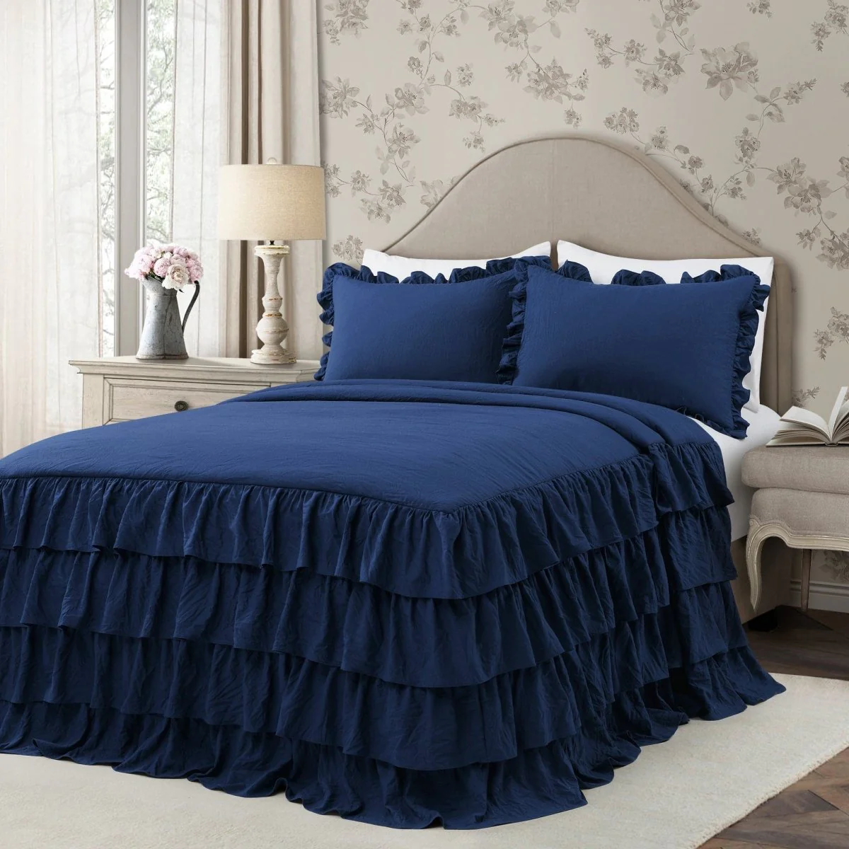 Allison Ruffle Skirt Bedspread Set - Image 9
