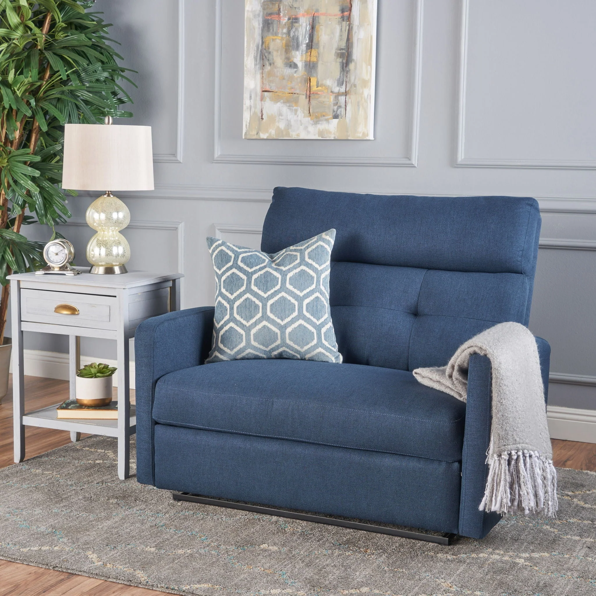 Alma - Contemporary Upholstered Loveseat Recliner - Image 4