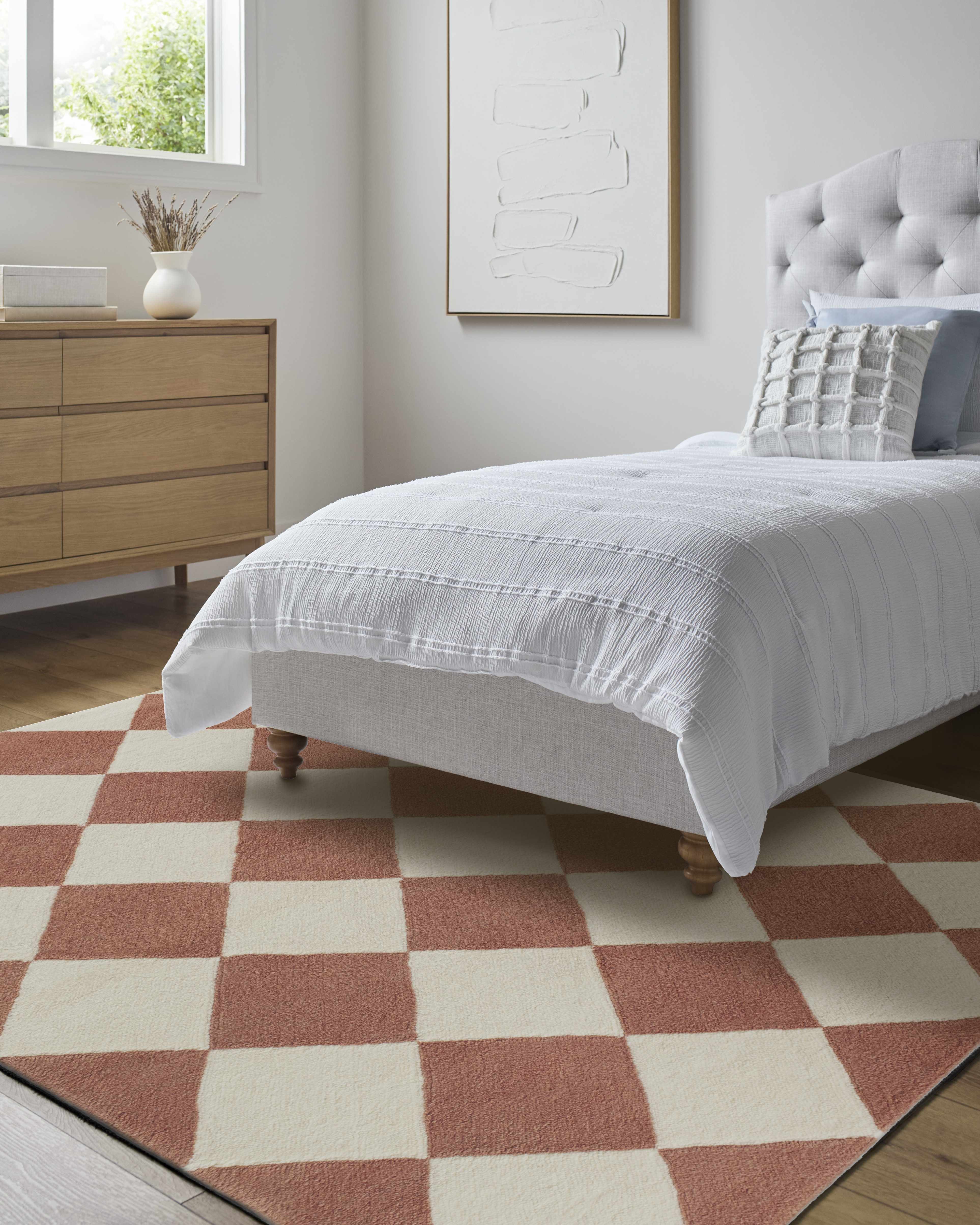 Almeda Diamond Washable Wool Rug - Image 2