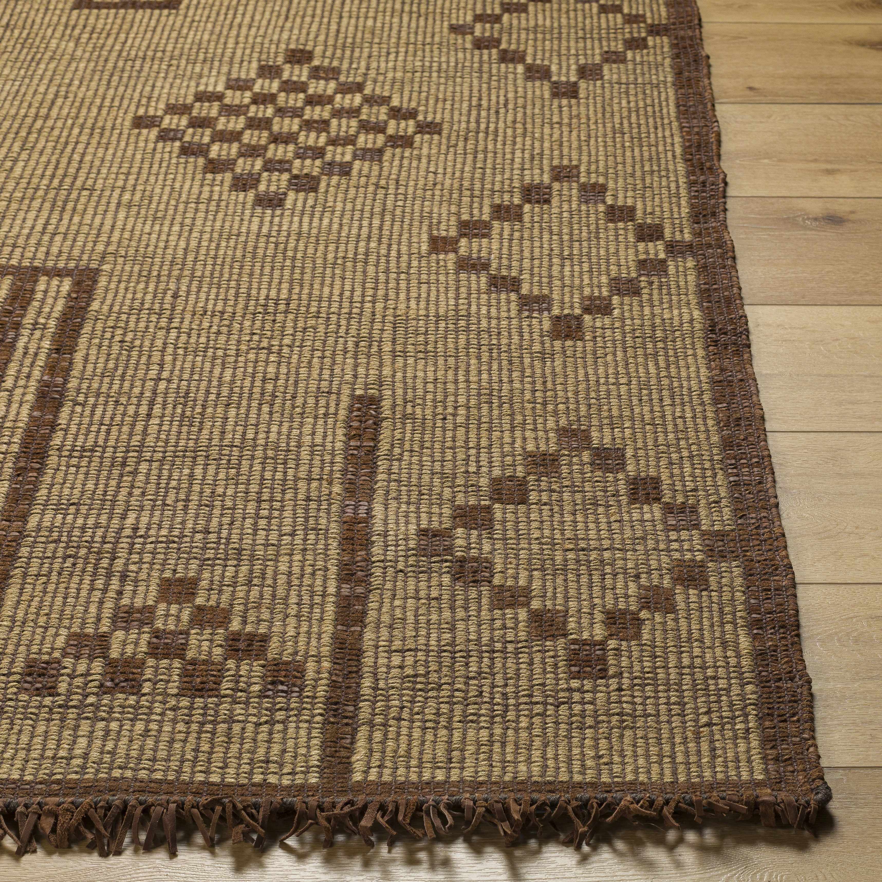 Almis Jute & Leather Rug - Clearance - Image 4