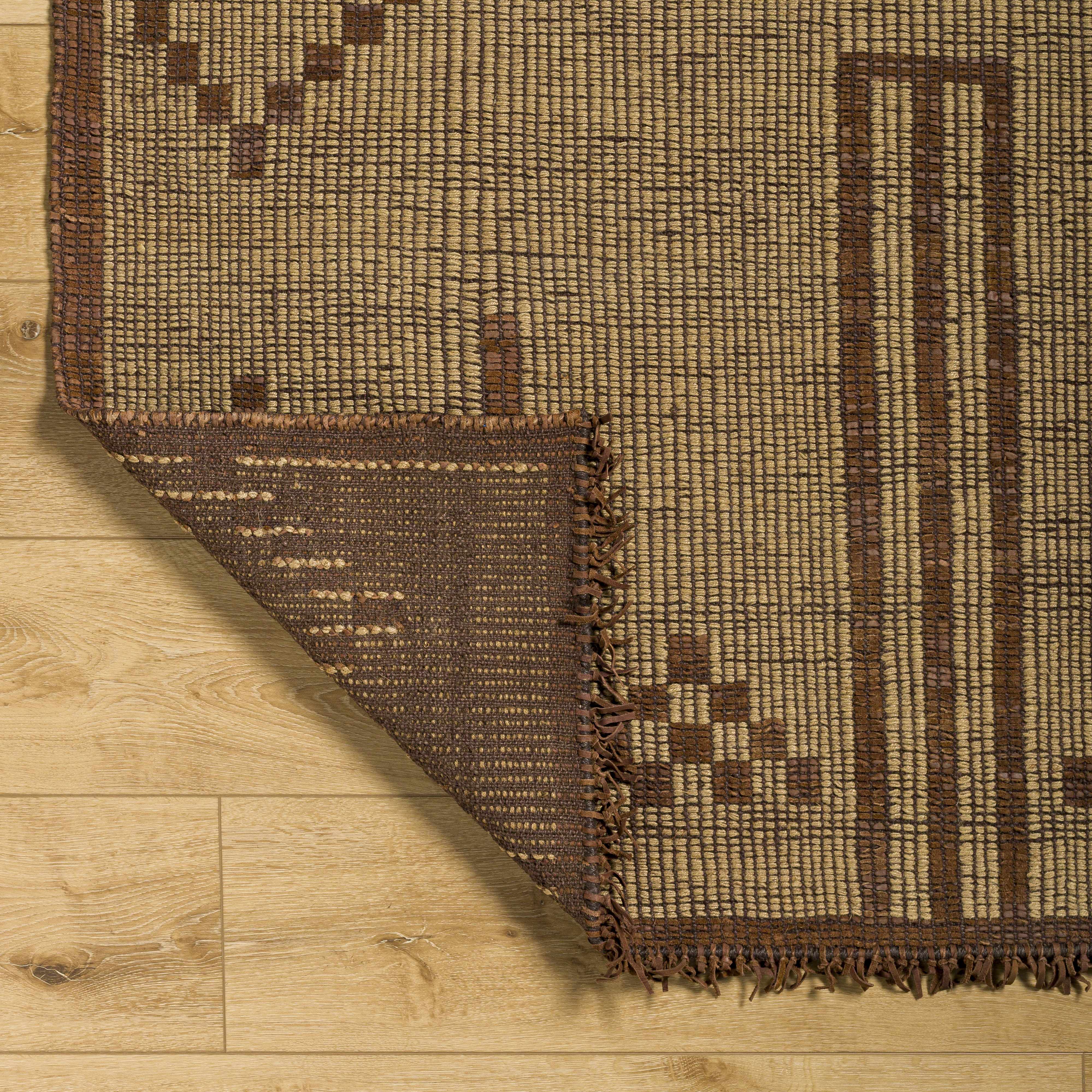 Almis Jute & Leather Rug - Clearance - Image 5