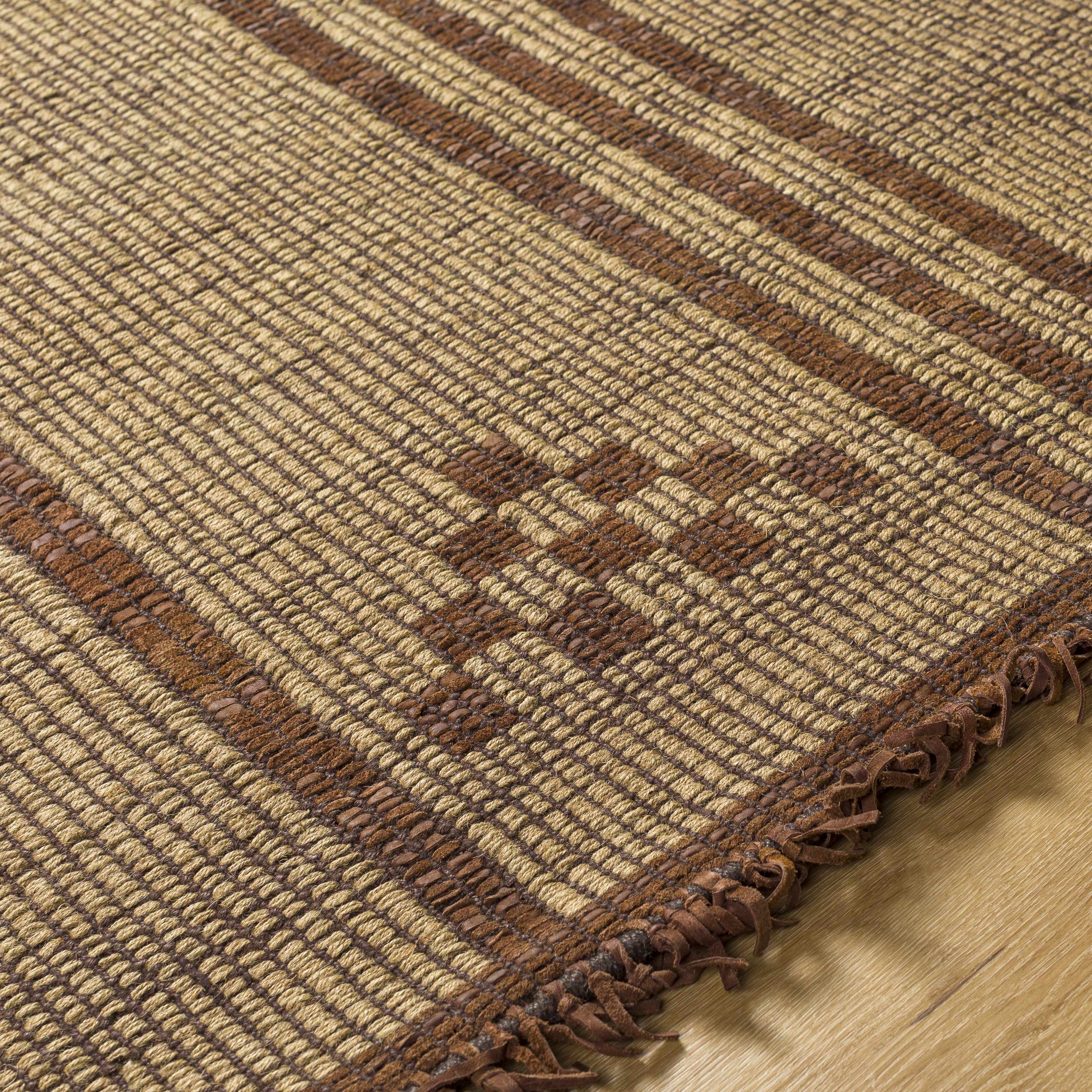 Almis Jute & Leather Rug - Clearance - Image 9
