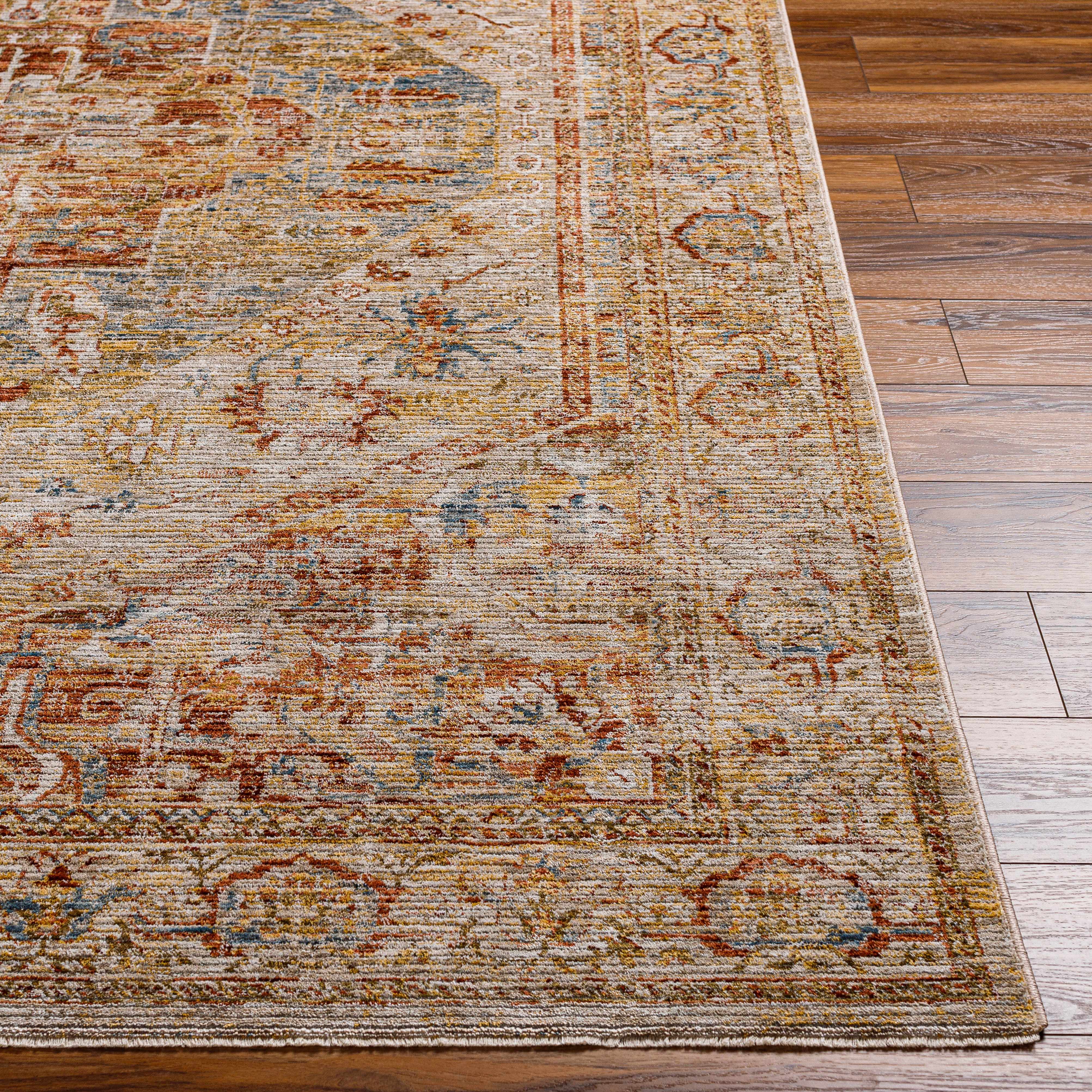 Alois Rust Rich Textured Traditional Rug - Image 3