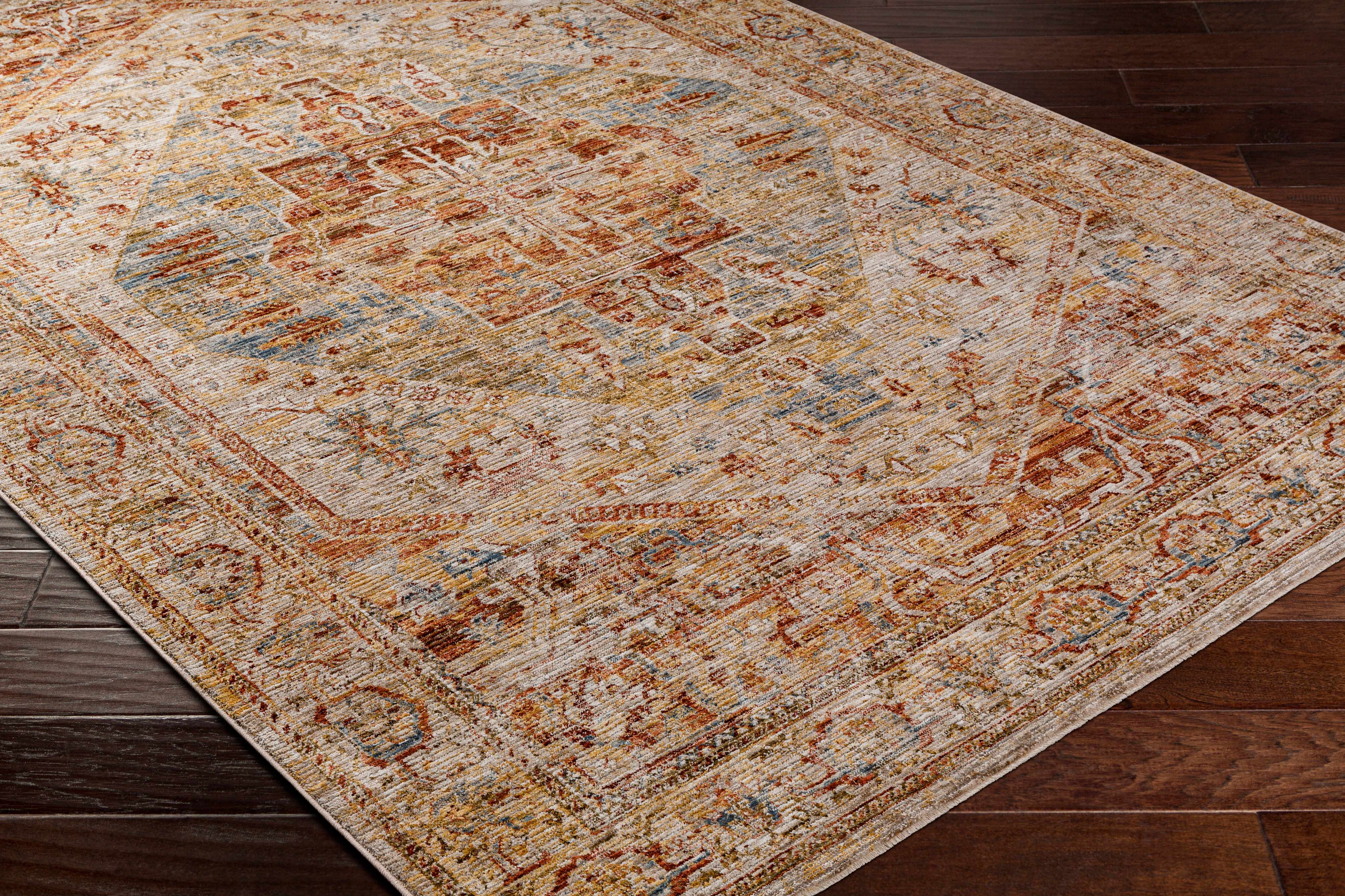 Alois Rust Rich Textured Traditional Rug - Image 4