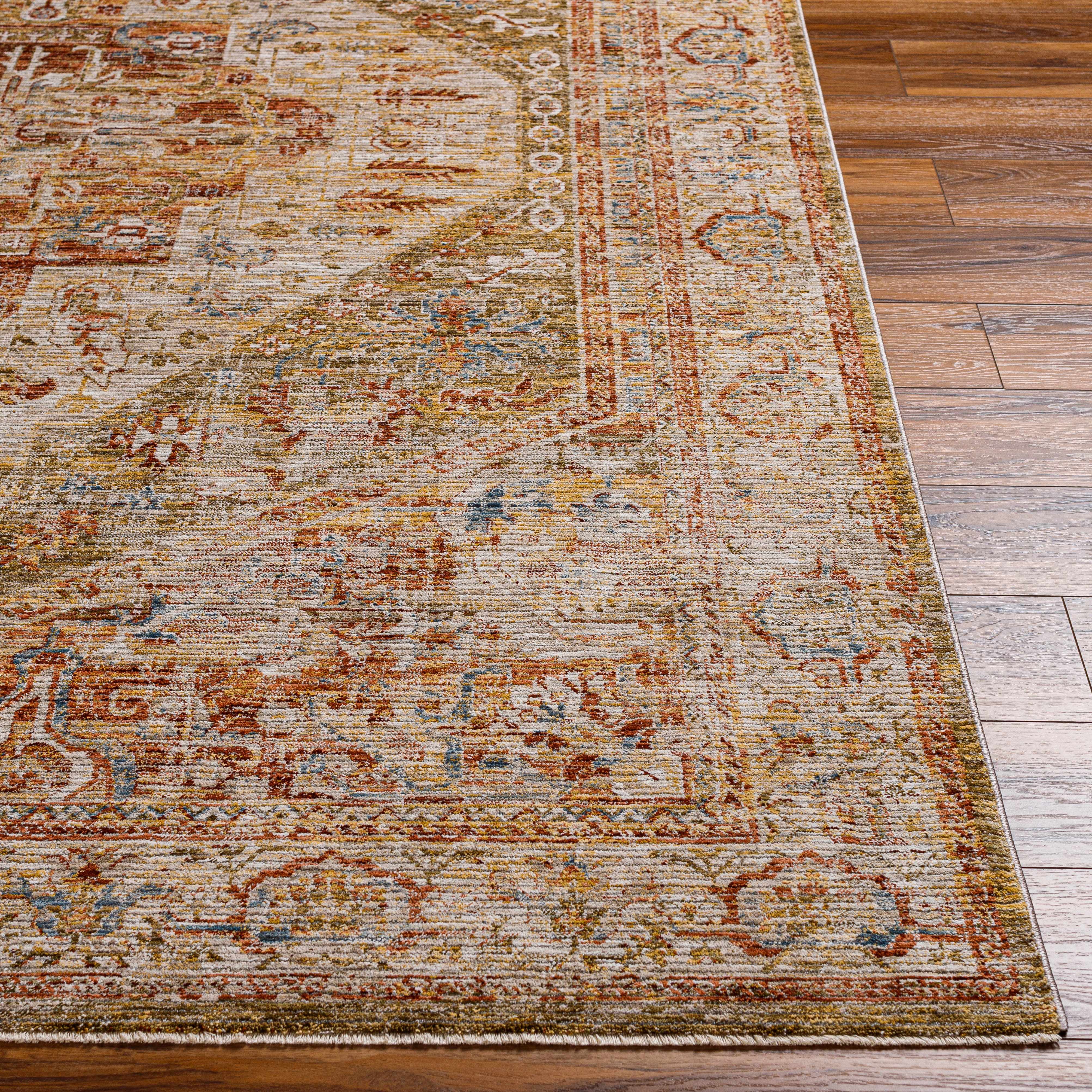 Alois Tan Rich Textured Traditional Rug - Image 3