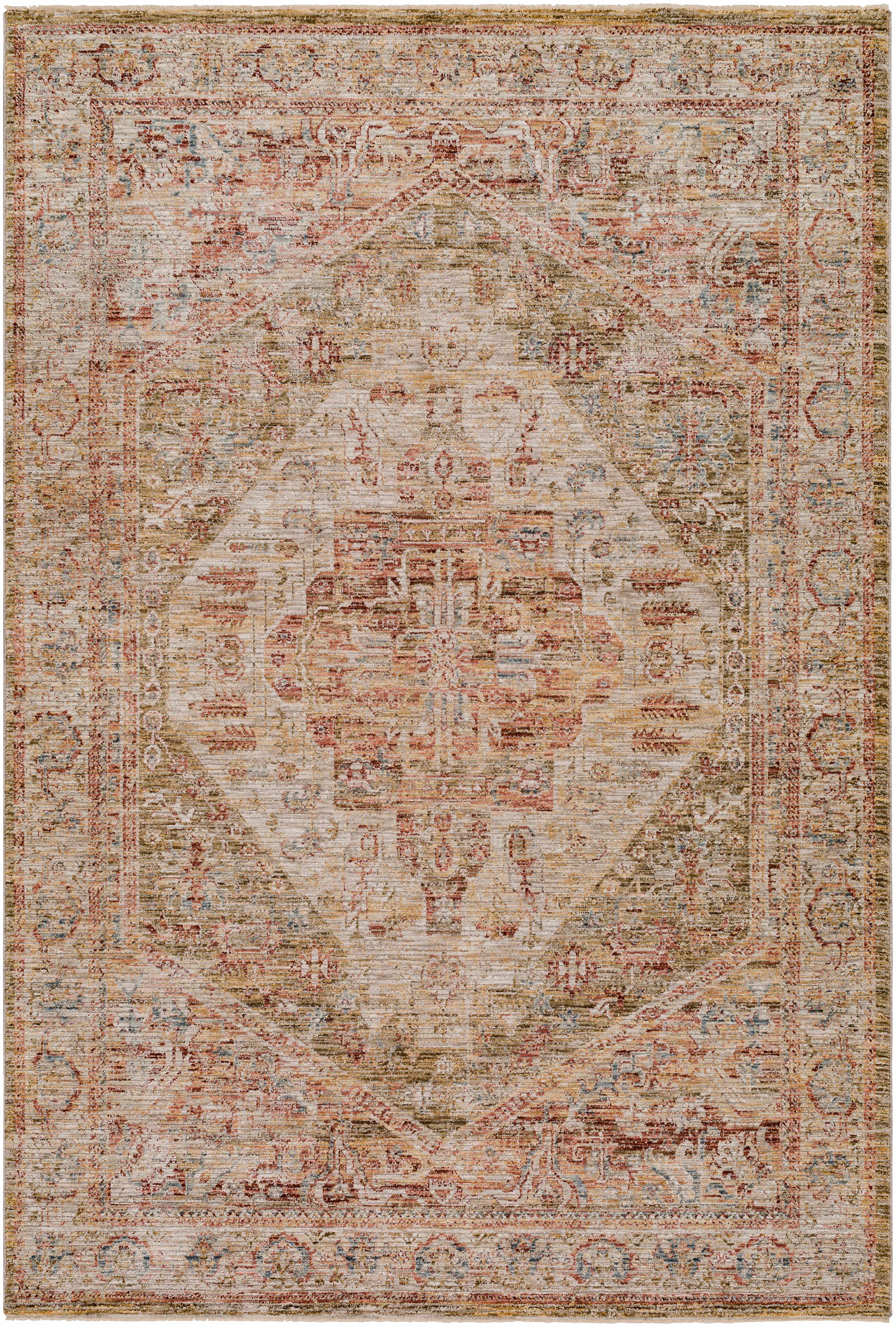 Alois Tan Rich Textured Traditional Rug - Image 8