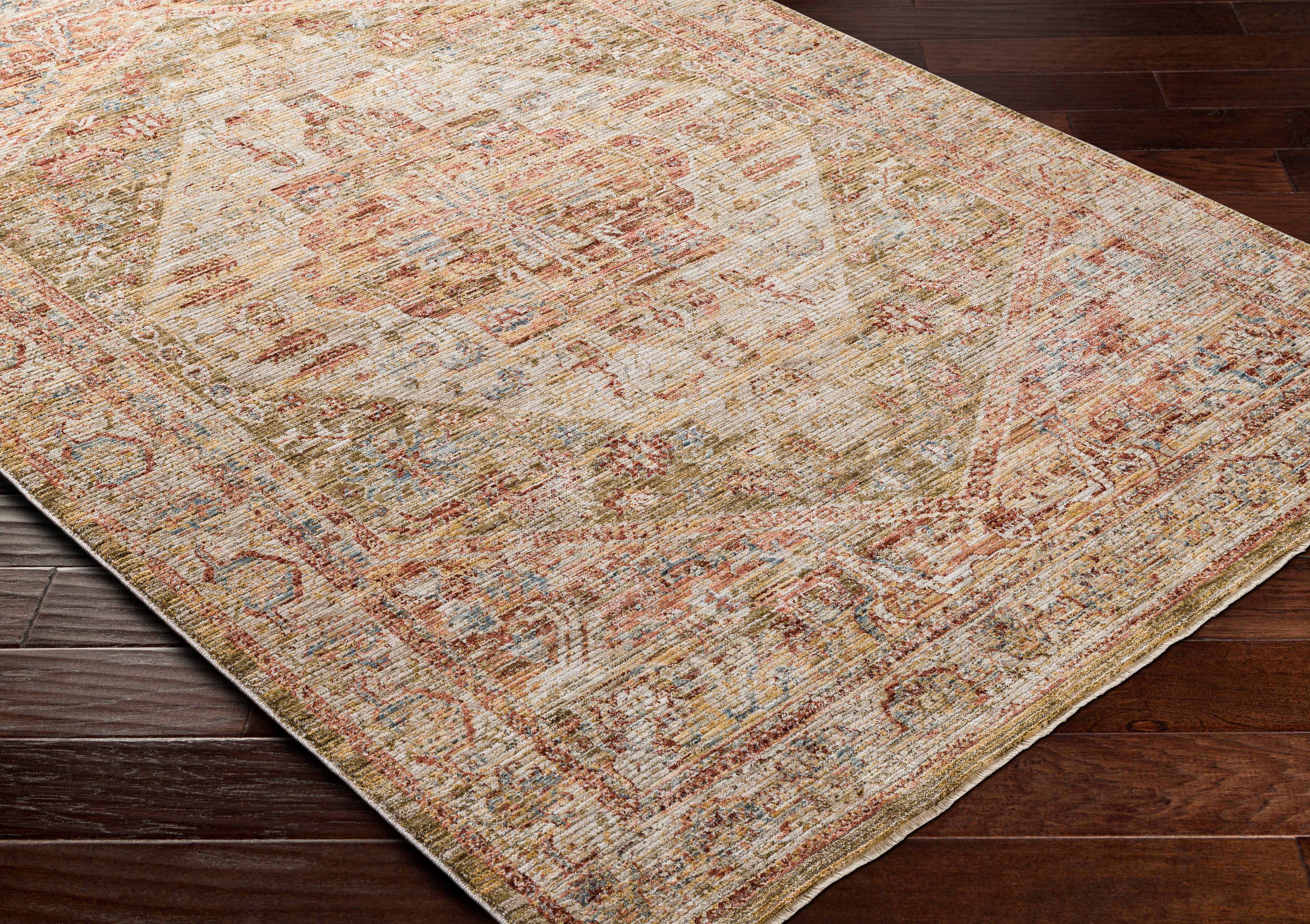 Alois Tan Rich Textured Traditional Rug - Image 9