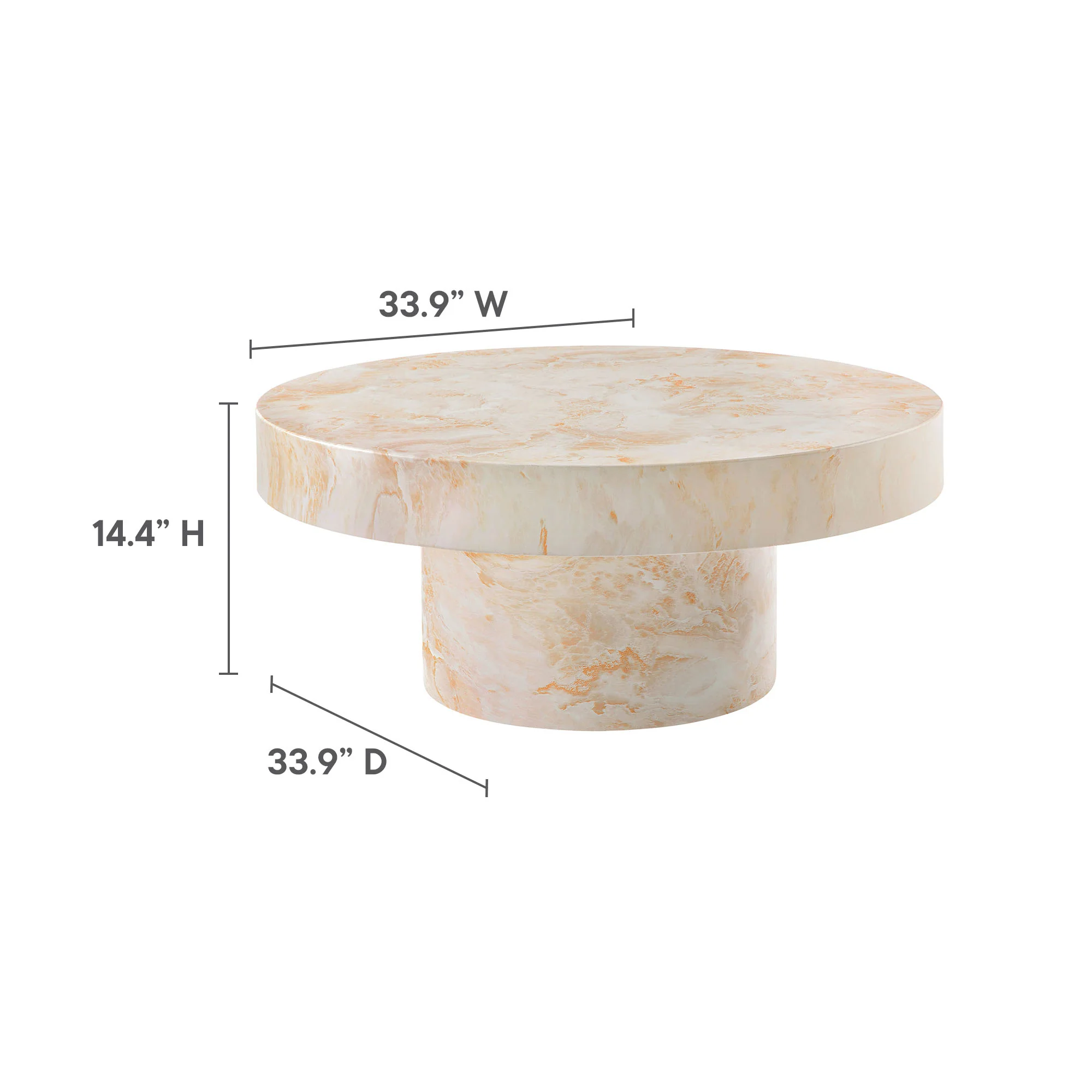 Alora Indoor - Outdoor Patio Concrete Round Coffee Table by Modway - Image 13